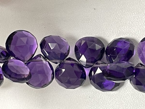 Purple Amethyst Heart Faceted