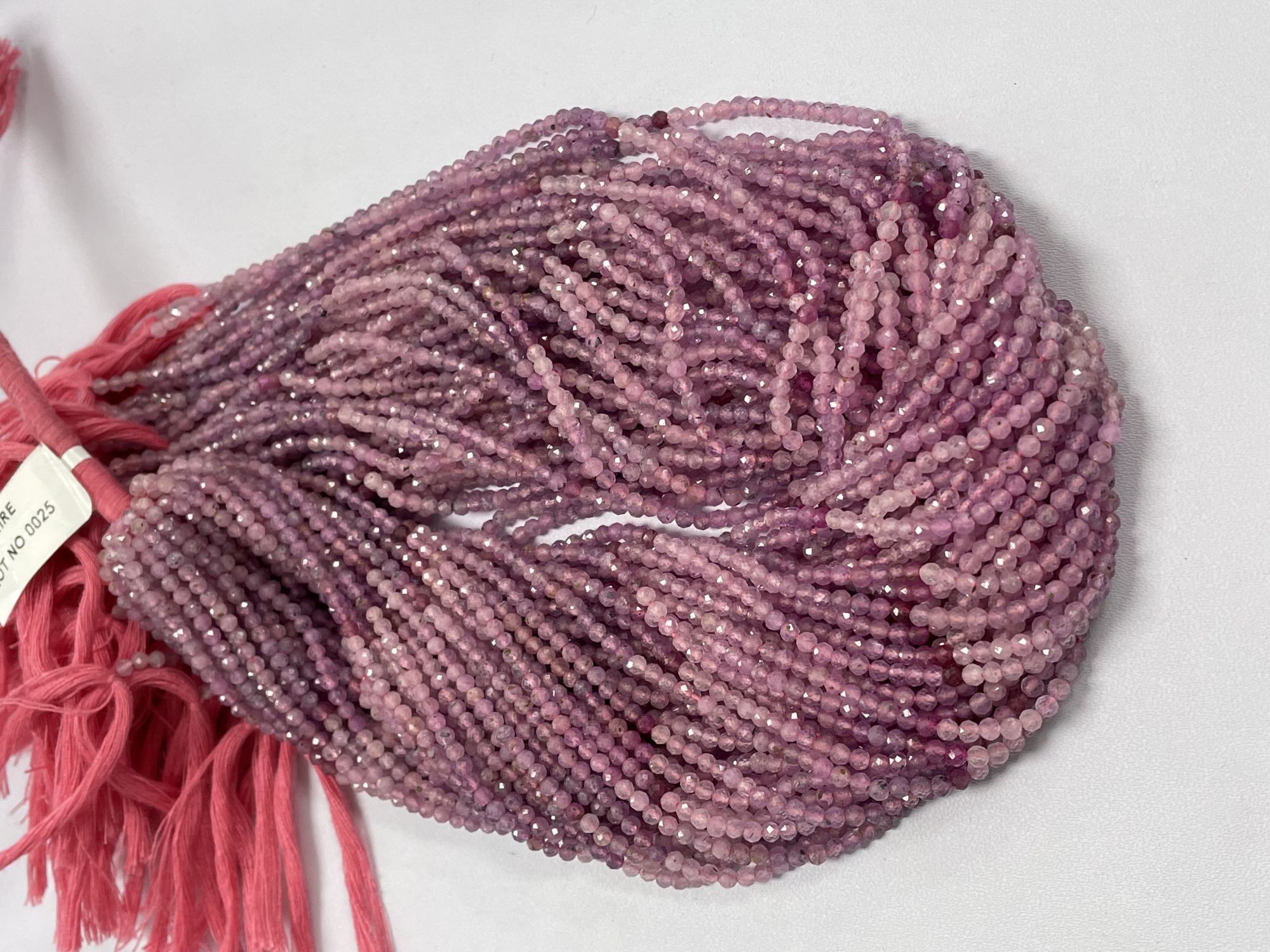 Shaded Pink Sapphire Rondelle Faceted