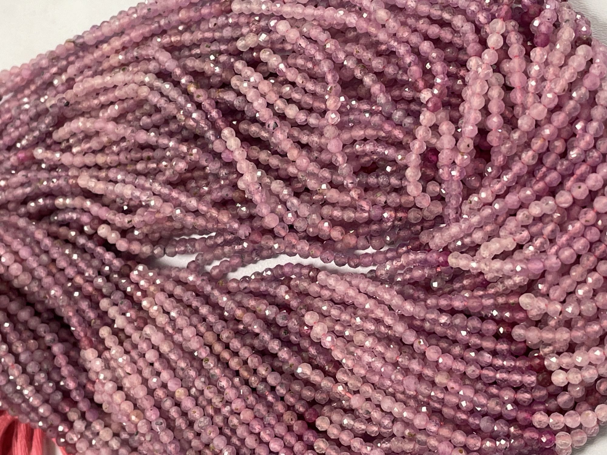 Shaded Pink Sapphire Rondelle Faceted