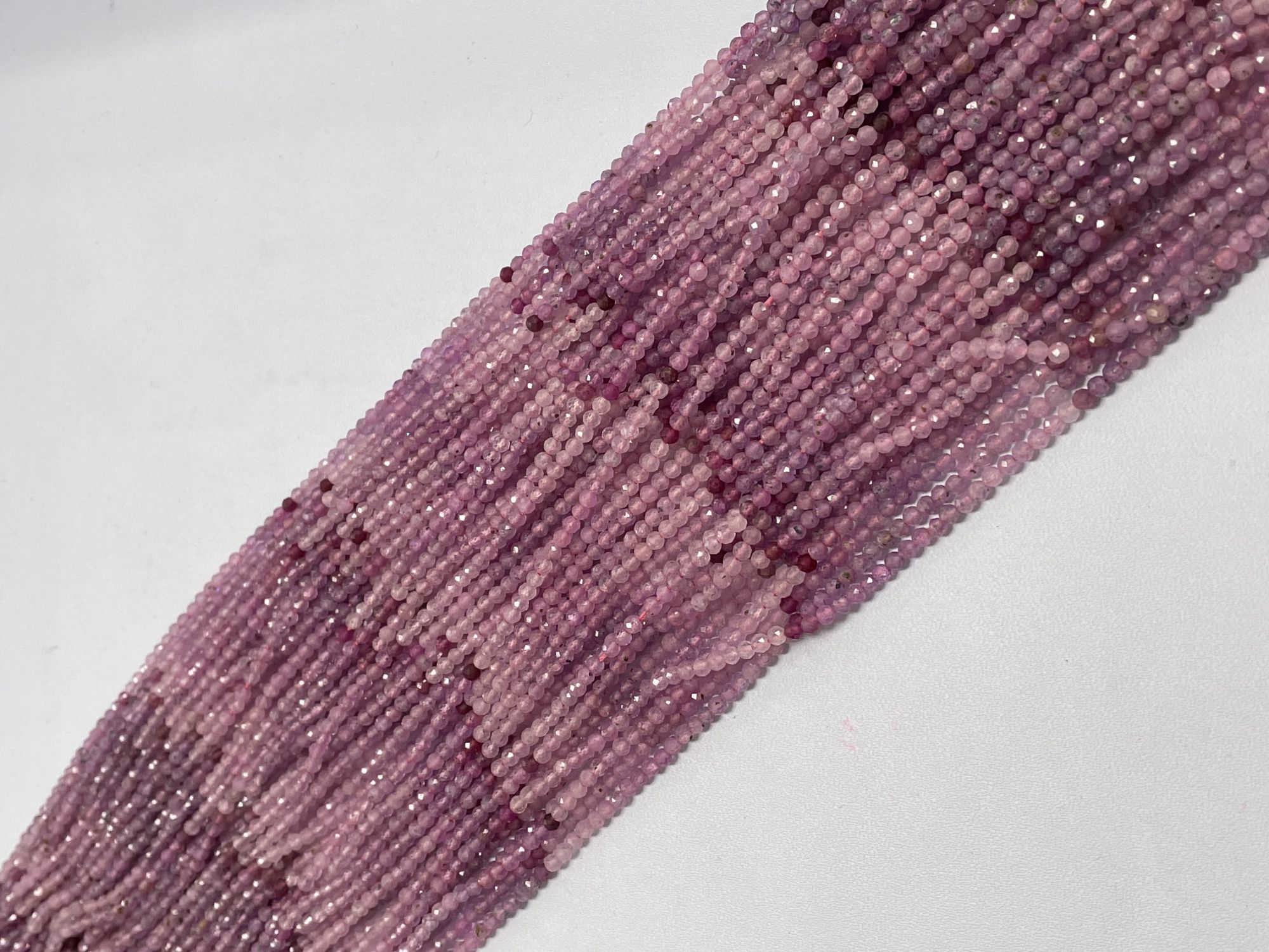 Shaded Pink Sapphire Rondelle Faceted