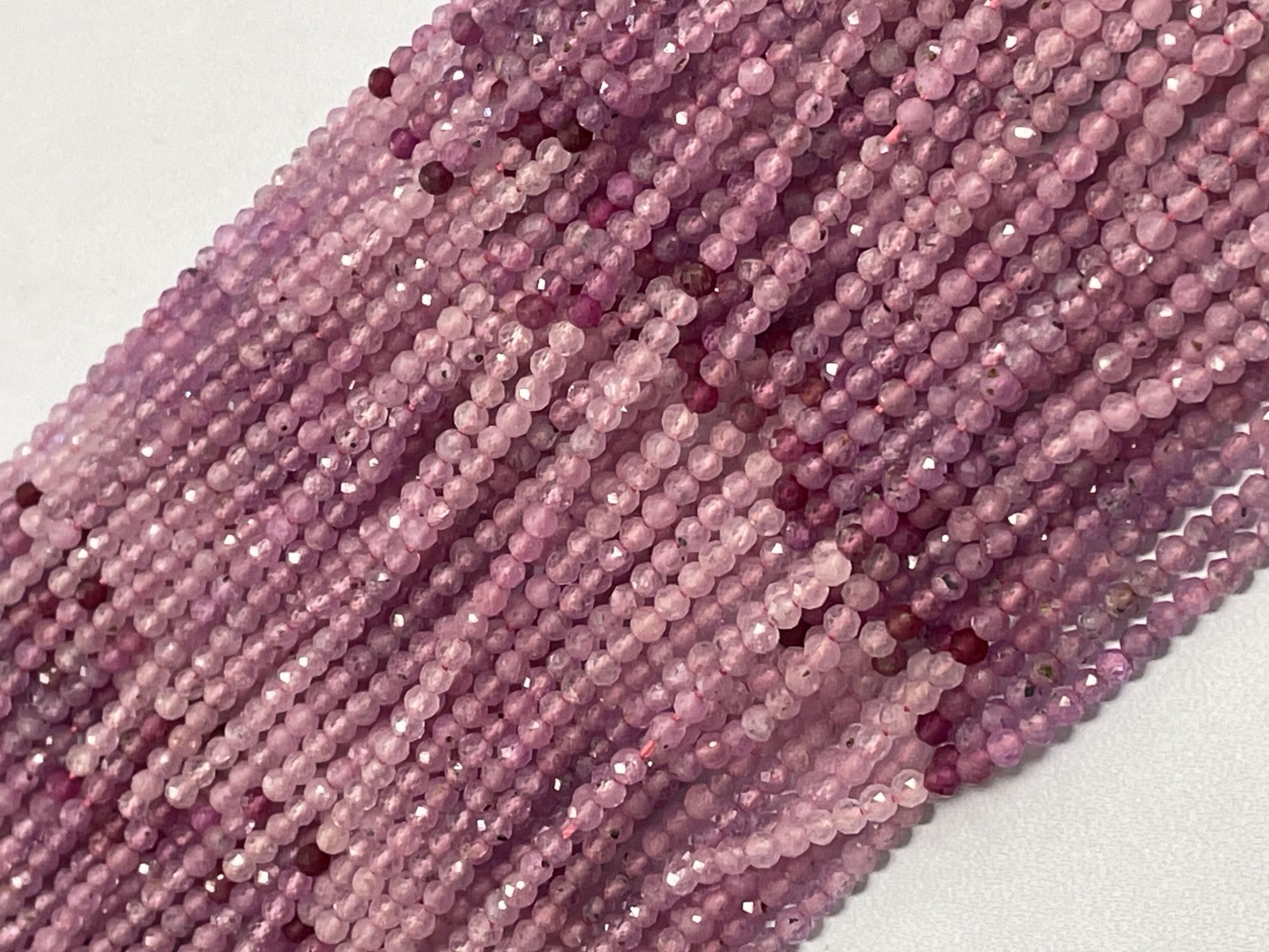 Shaded Pink Sapphire Rondelle Faceted