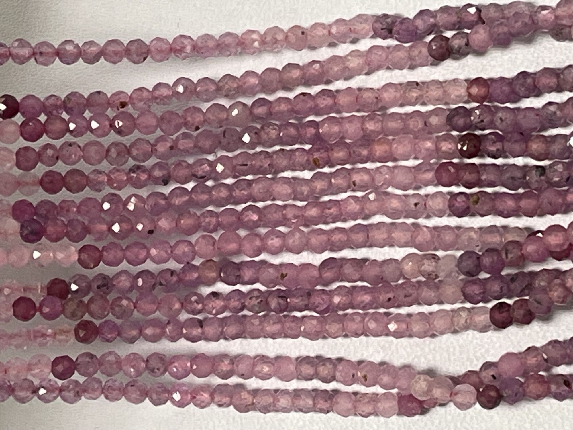 Shaded Pink Sapphire Rondelle Faceted