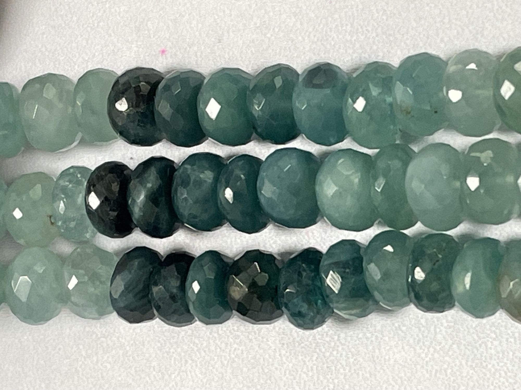 Shaded Grandidierite Rondelle Faceted