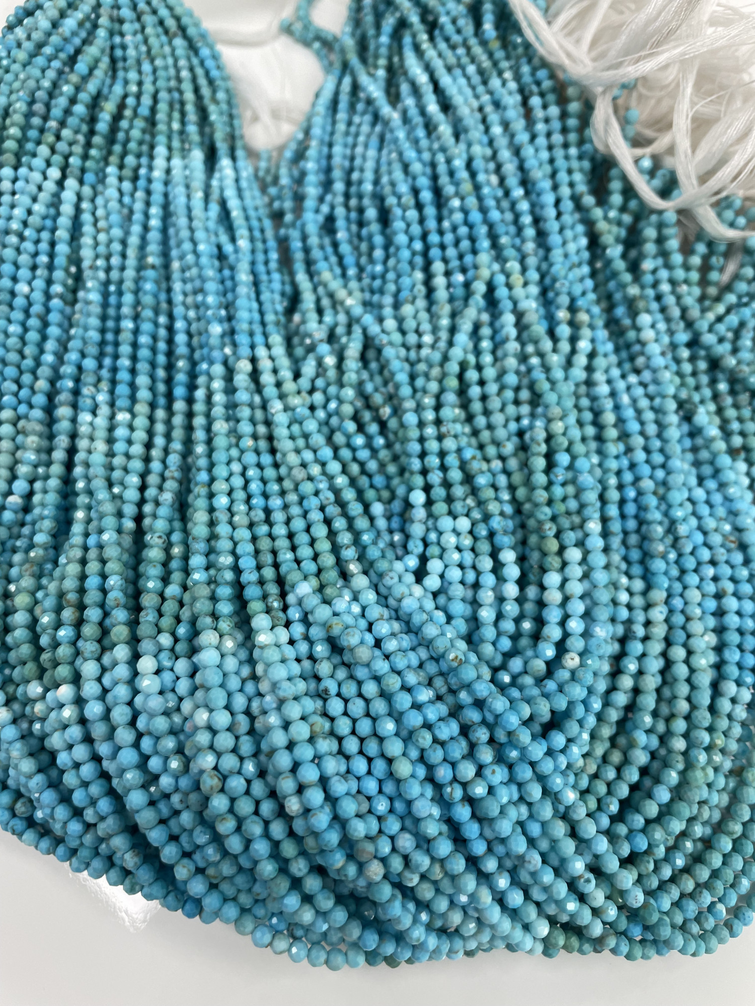 Shaded Turquoise Rondelle Faceted