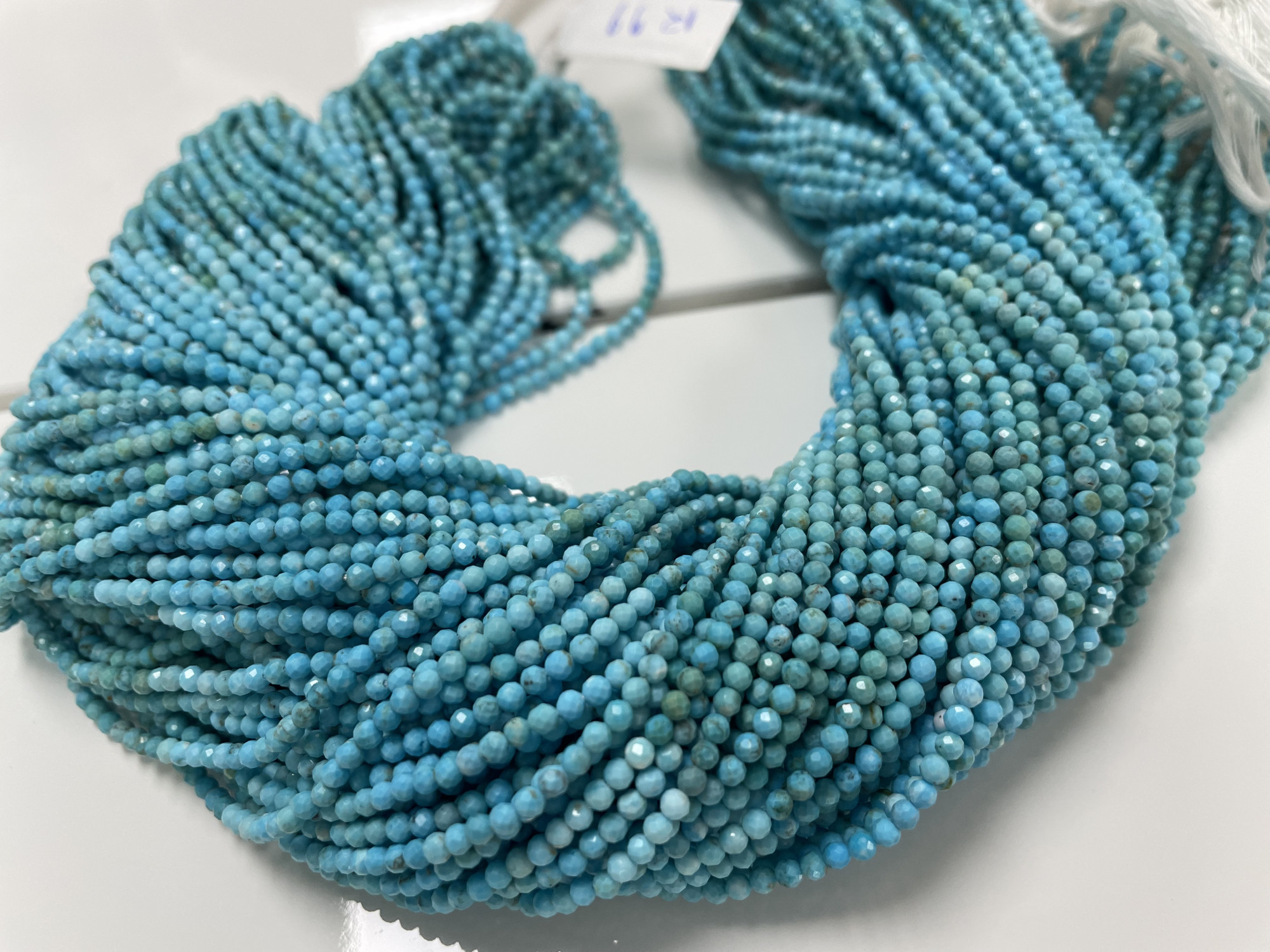 Shaded Turquoise Rondelle Faceted