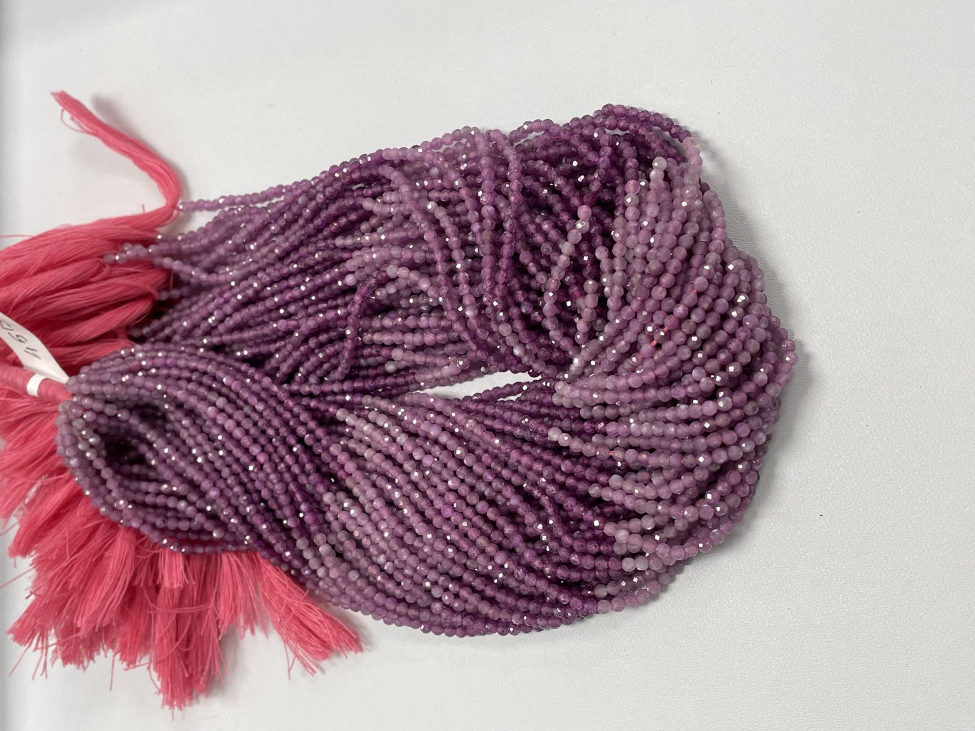 Shaded Ruby Rondelle Faceted