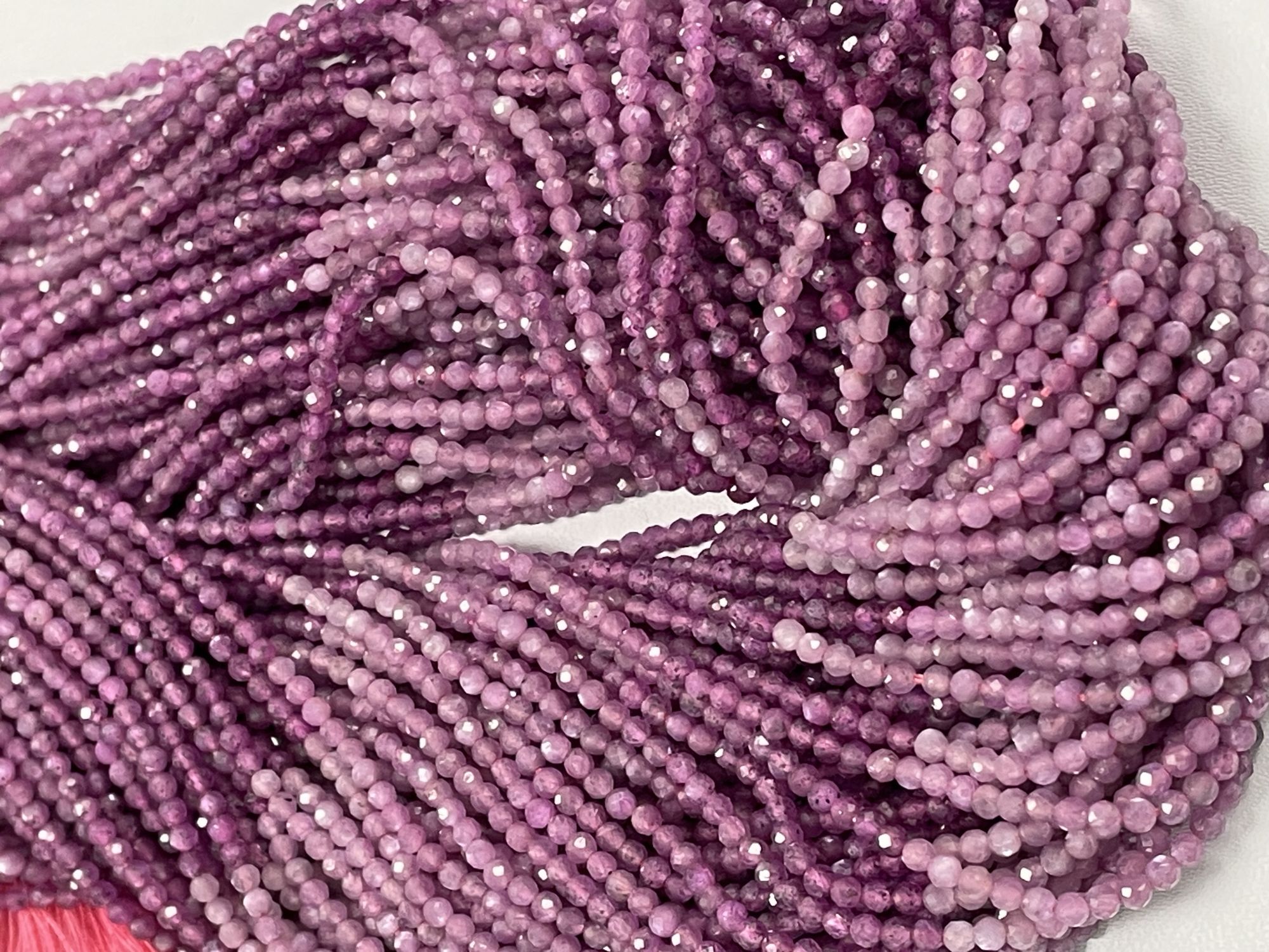 Shaded Ruby Rondelle Faceted