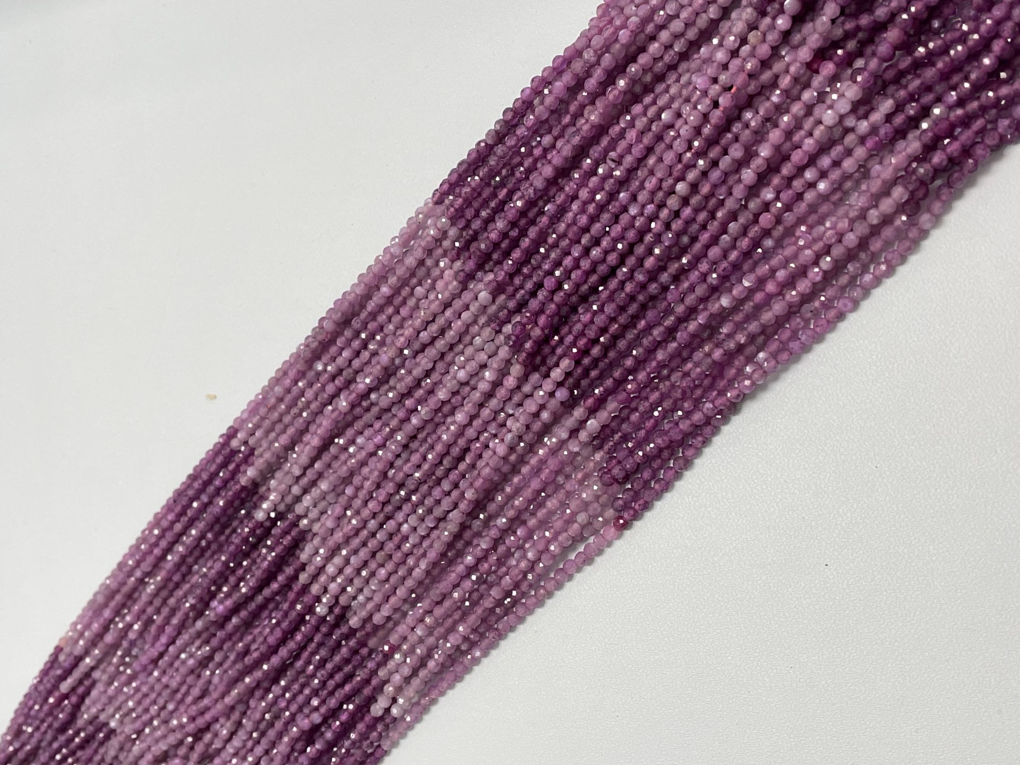 Shaded Ruby Rondelle Faceted