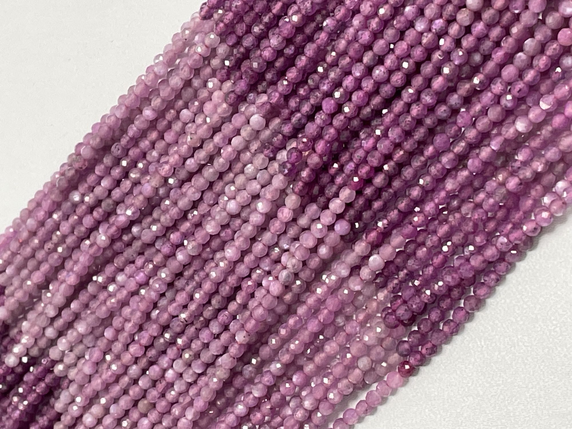 Shaded Ruby Rondelle Faceted