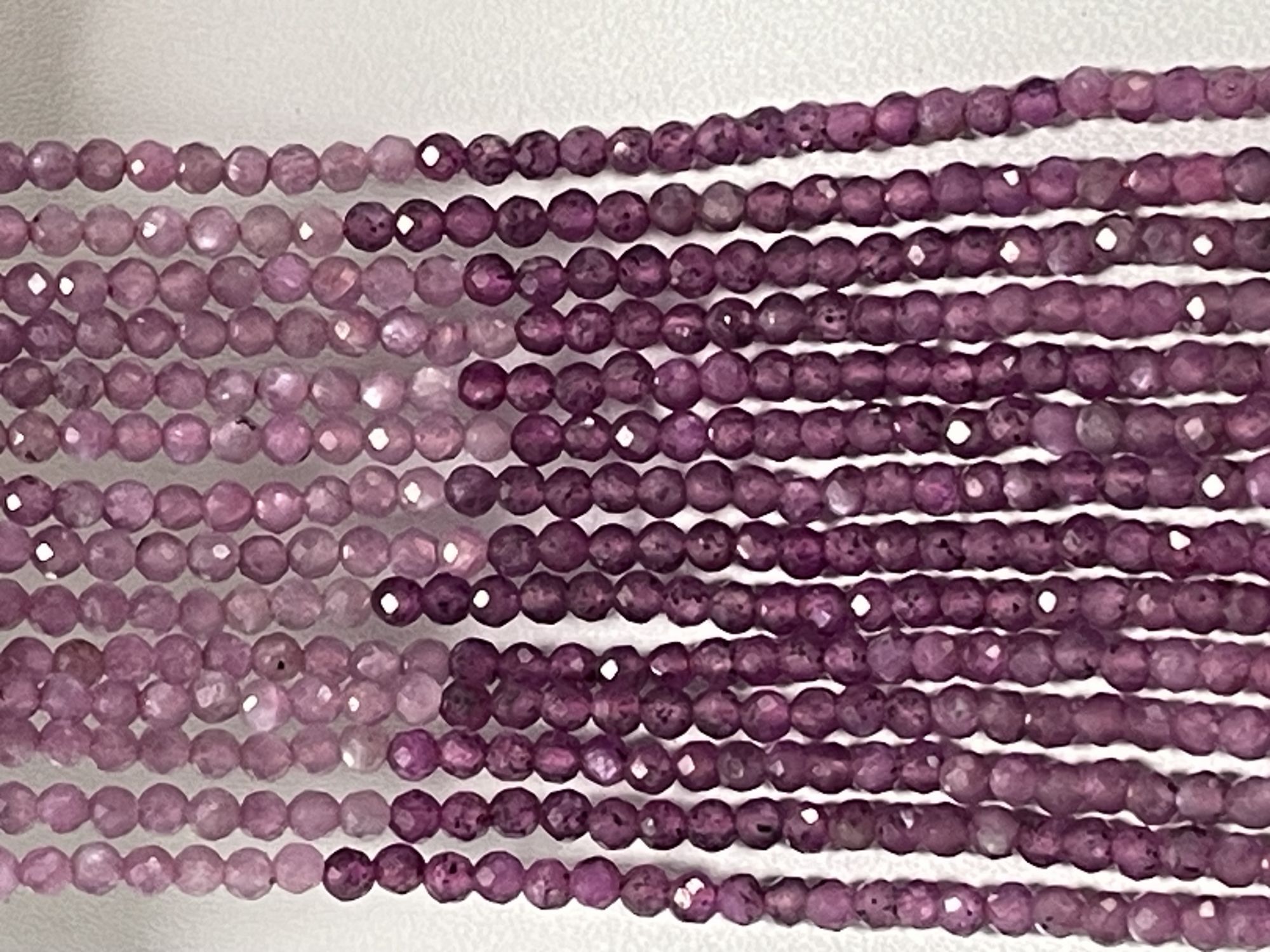 Shaded Ruby Rondelle Faceted