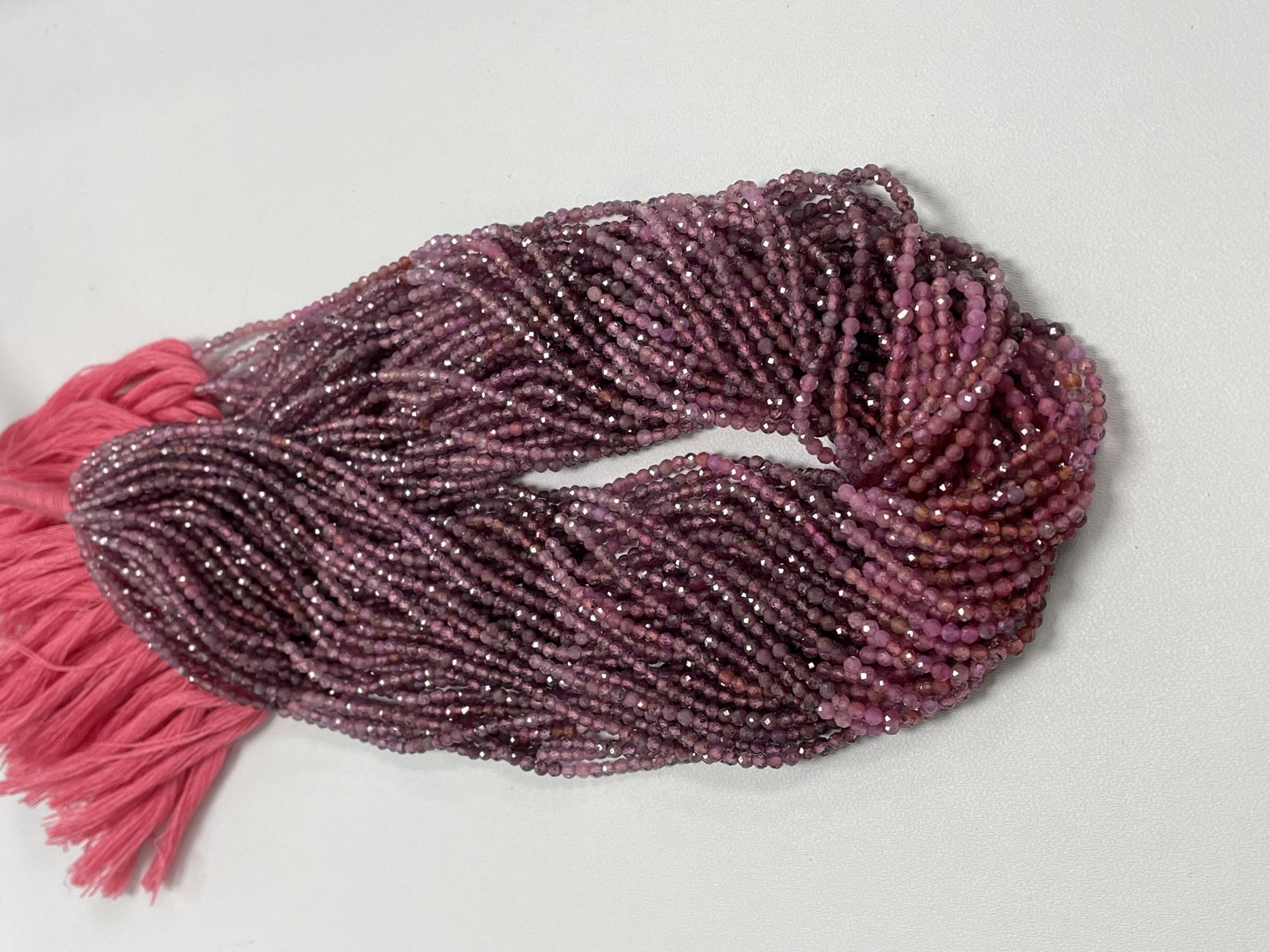 Shaded Ruby Rondelle Faceted