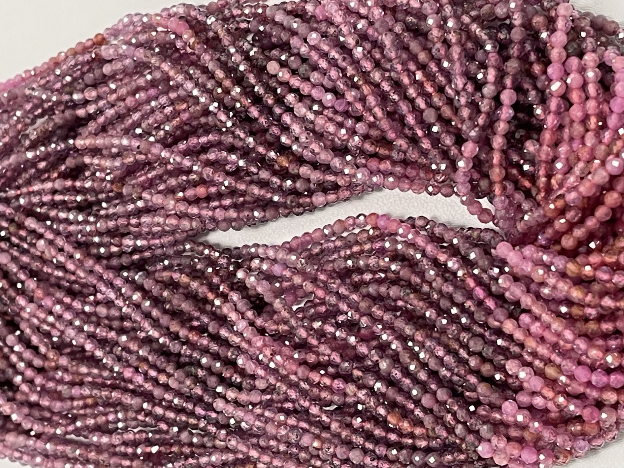 Shaded Ruby Rondelle Faceted