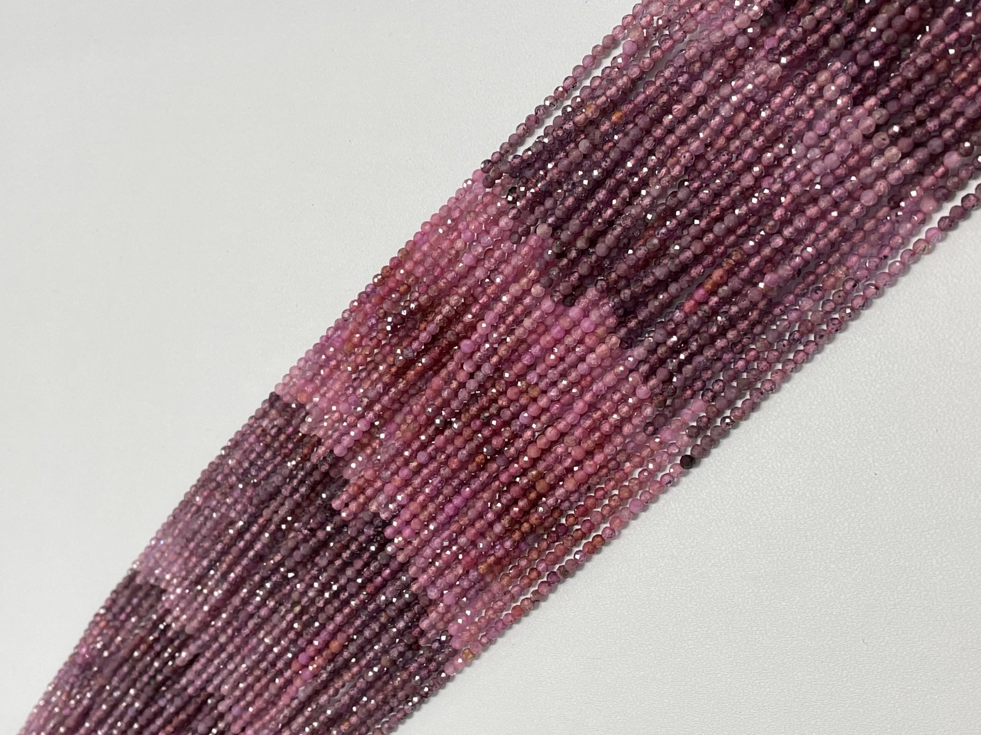 Shaded Ruby Rondelle Faceted