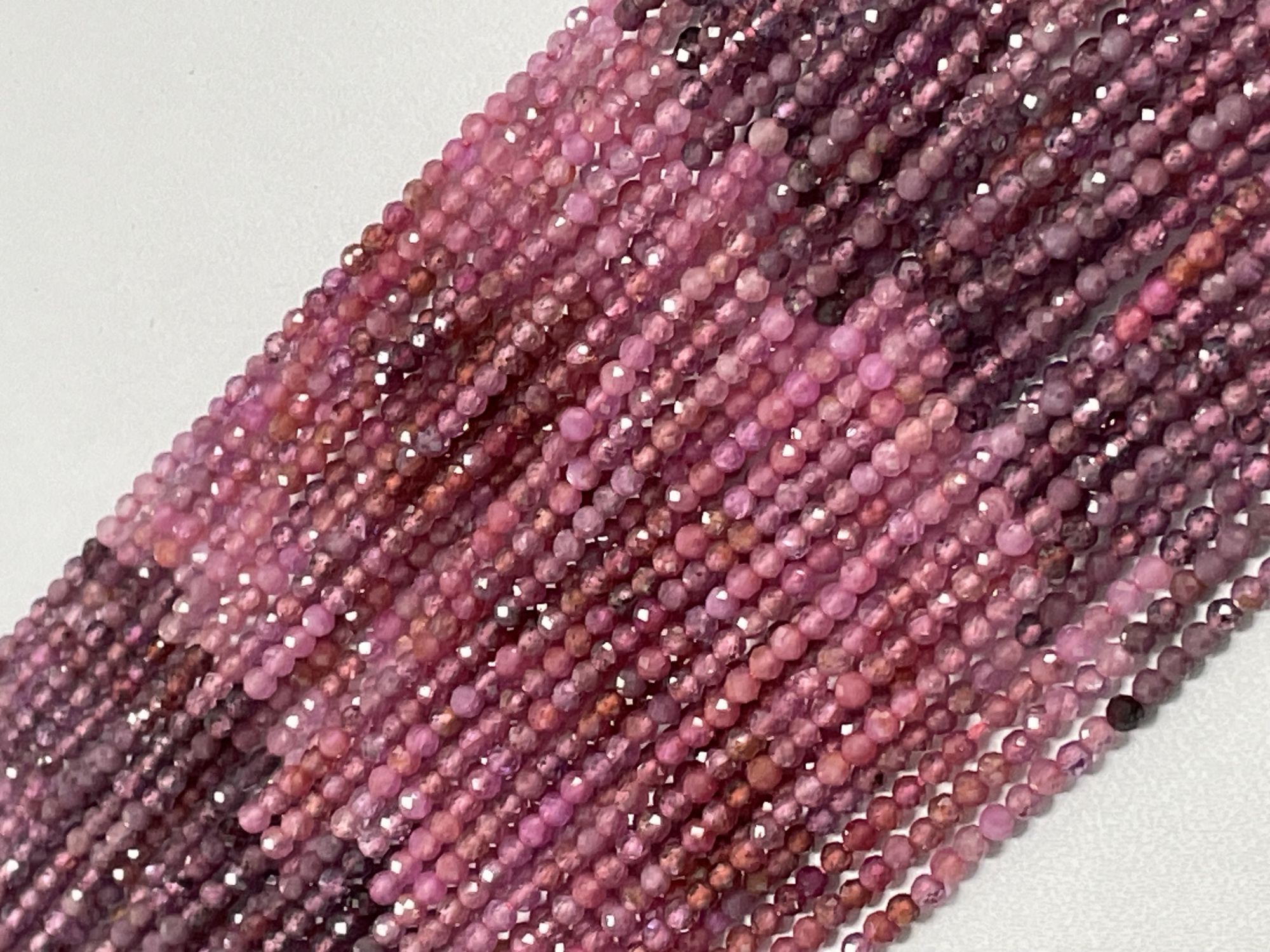 Shaded Ruby Rondelle Faceted