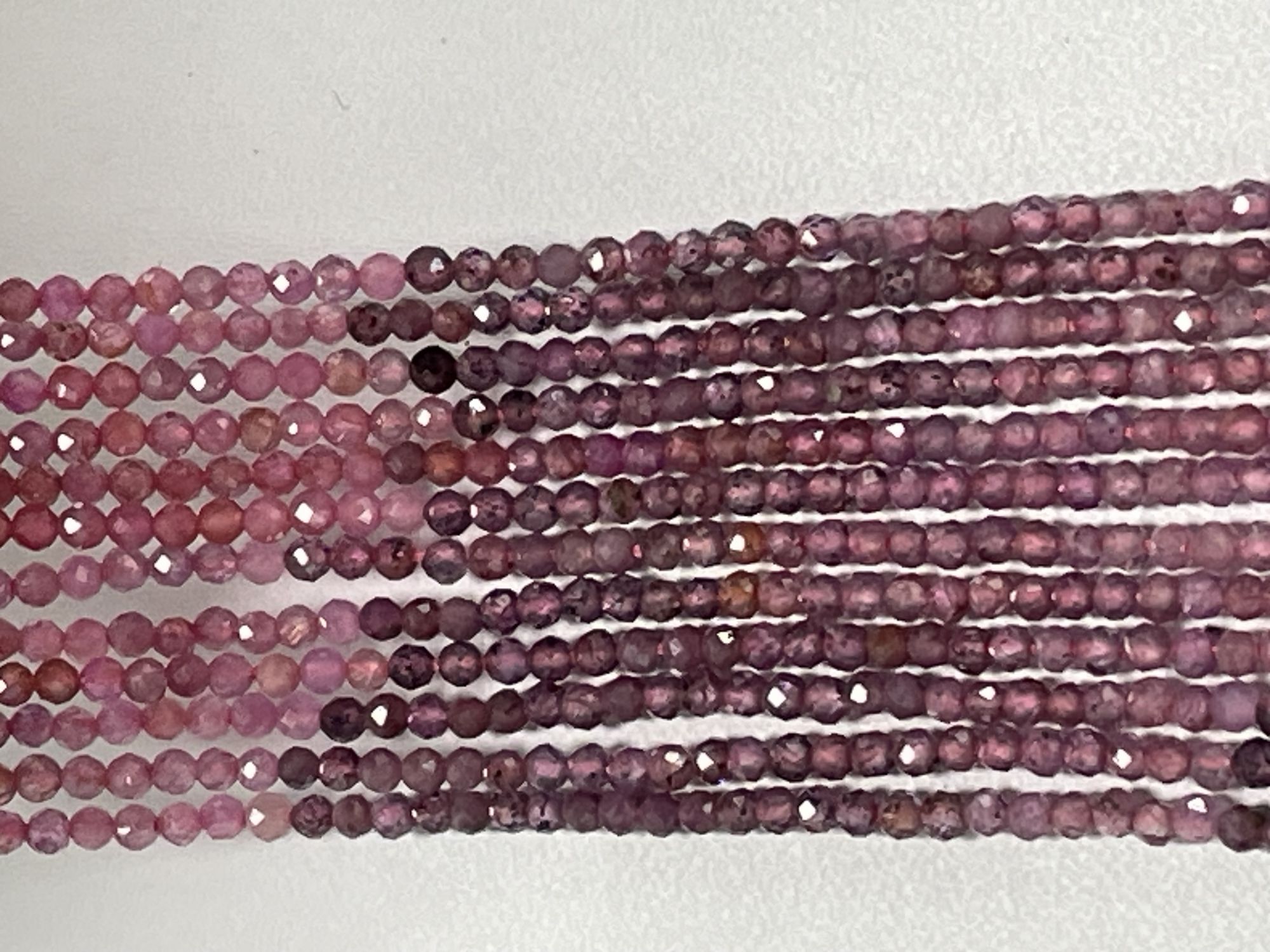 Shaded Ruby Rondelle Faceted