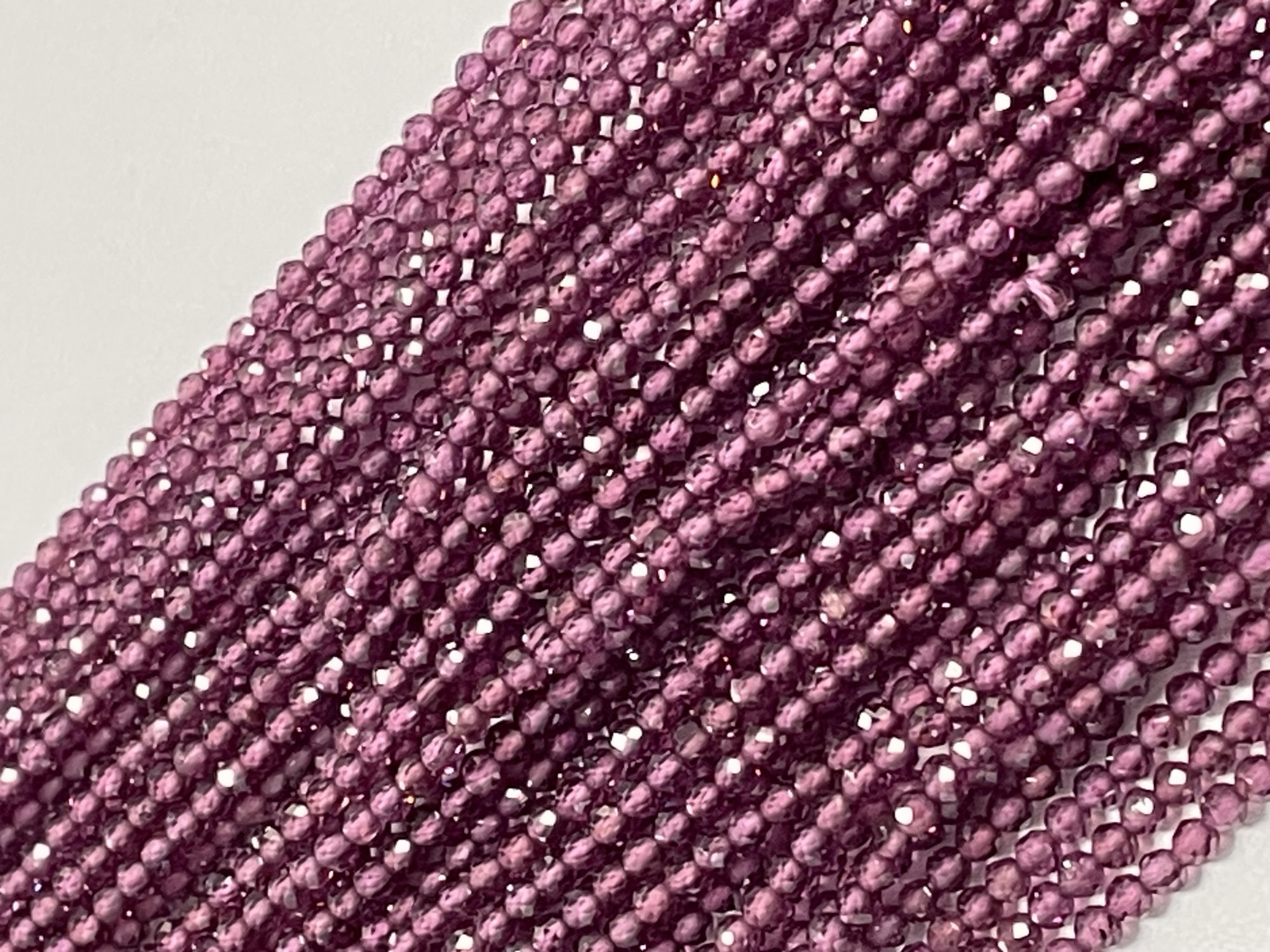 Purple Garnet Rondelle Faceted