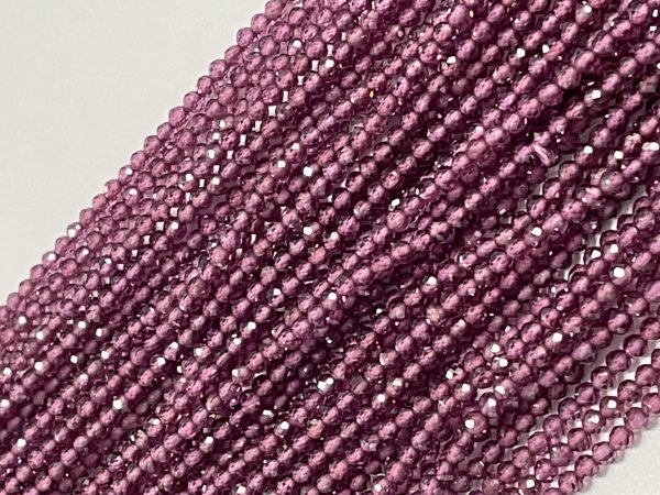 Purple Garnet Rondelle Faceted
