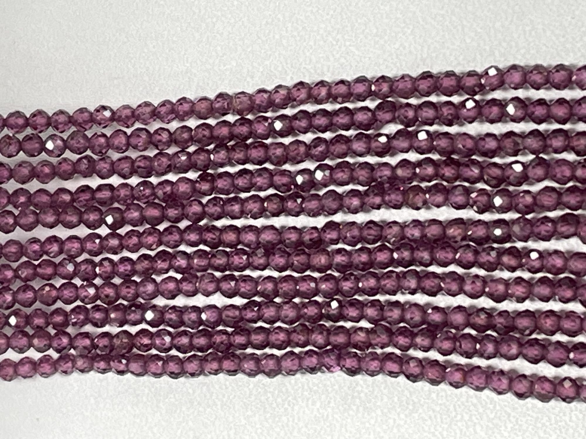 Purple Garnet Rondelle Faceted