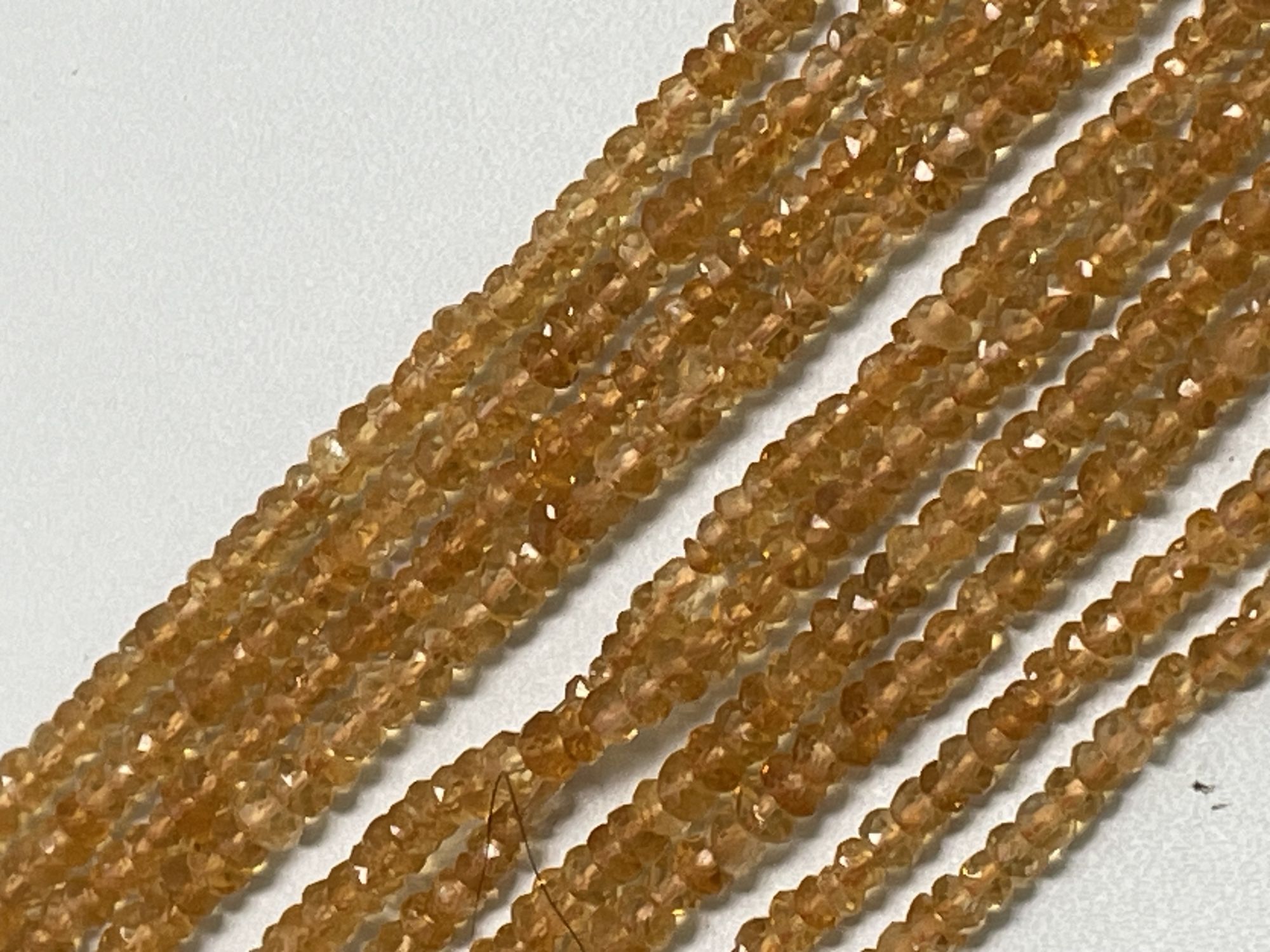 Citrine Rondelle Faceted