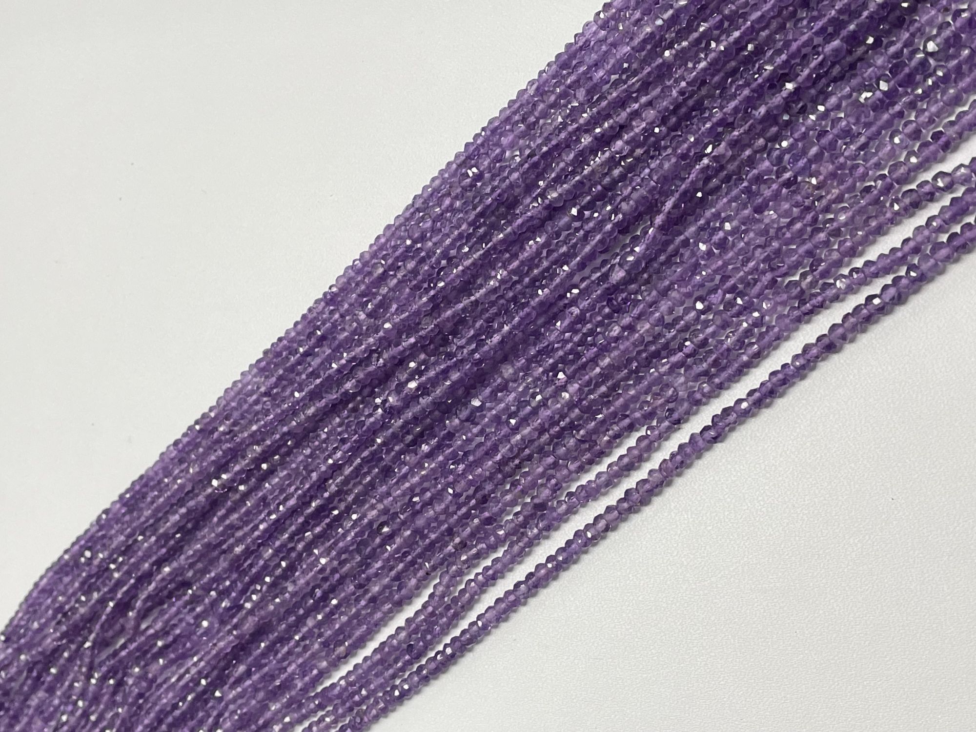 Pink Amethyst Rondelle Faceted