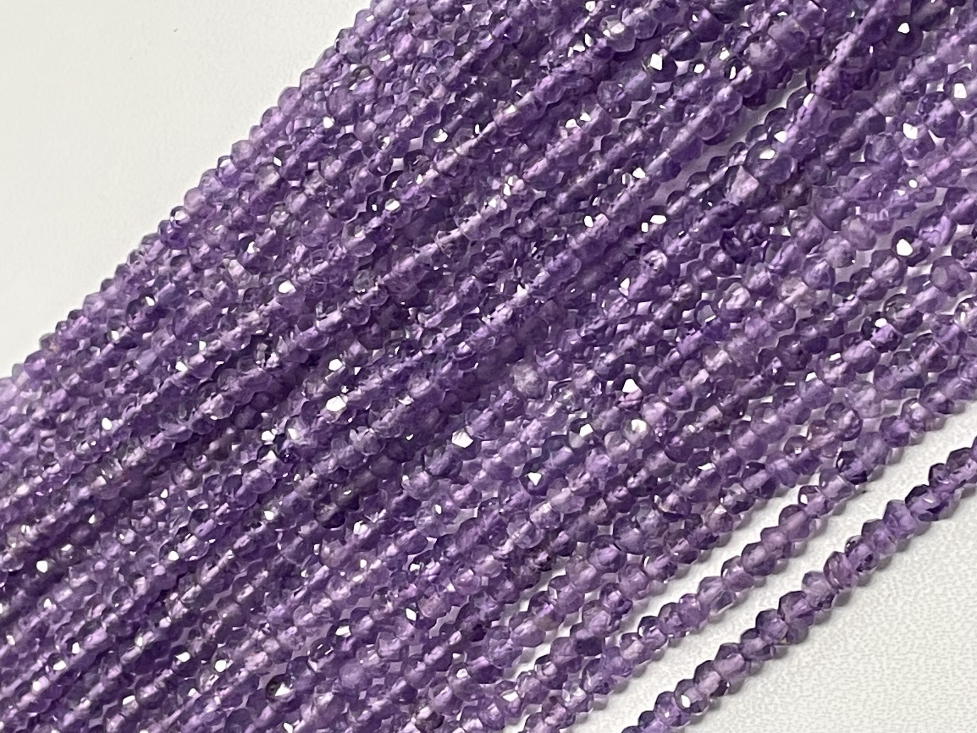 Pink Amethyst Rondelle Faceted