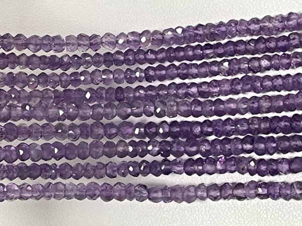 Pink Amethyst Rondelle Faceted