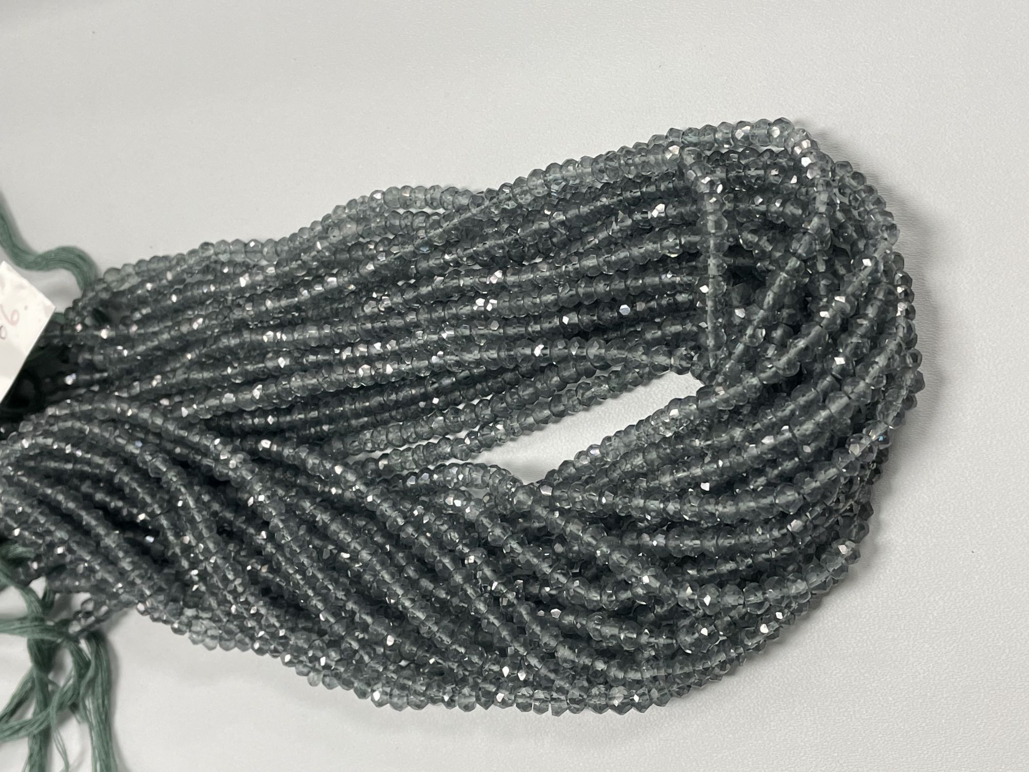 Green Mystic Quartz Rondelle Faceted