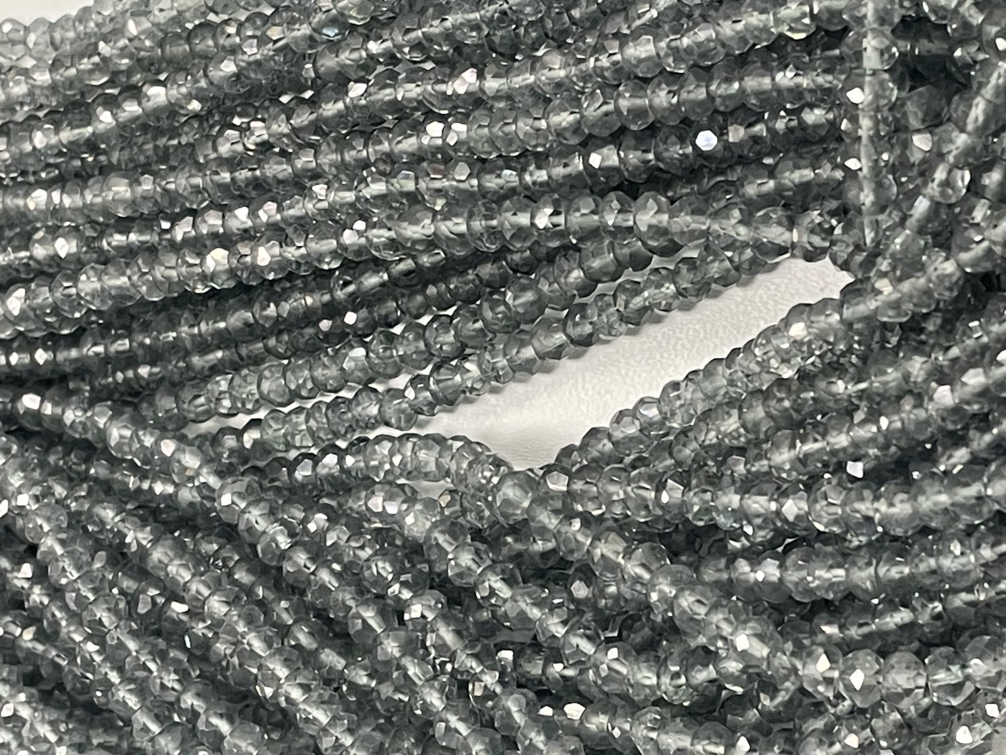 Green Mystic Quartz Rondelle Faceted