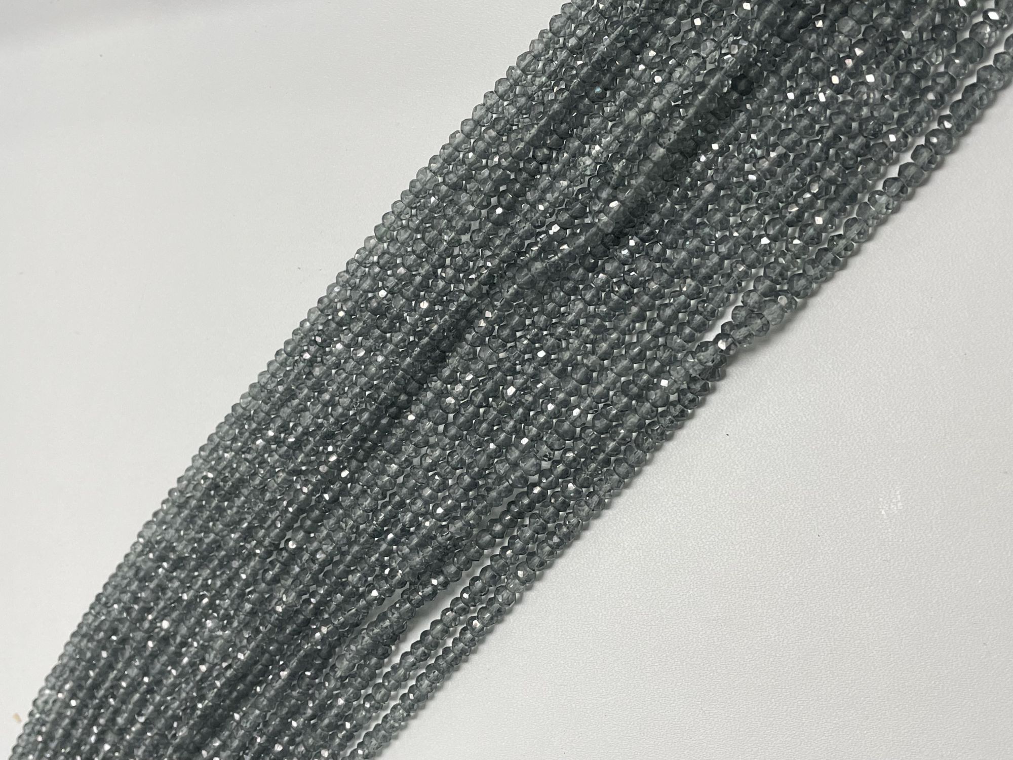 Green Mystic Quartz Rondelle Faceted