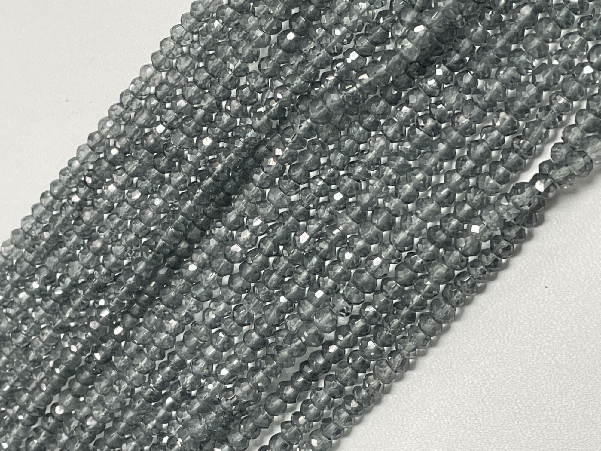 Green Mystic Quartz Rondelle Faceted