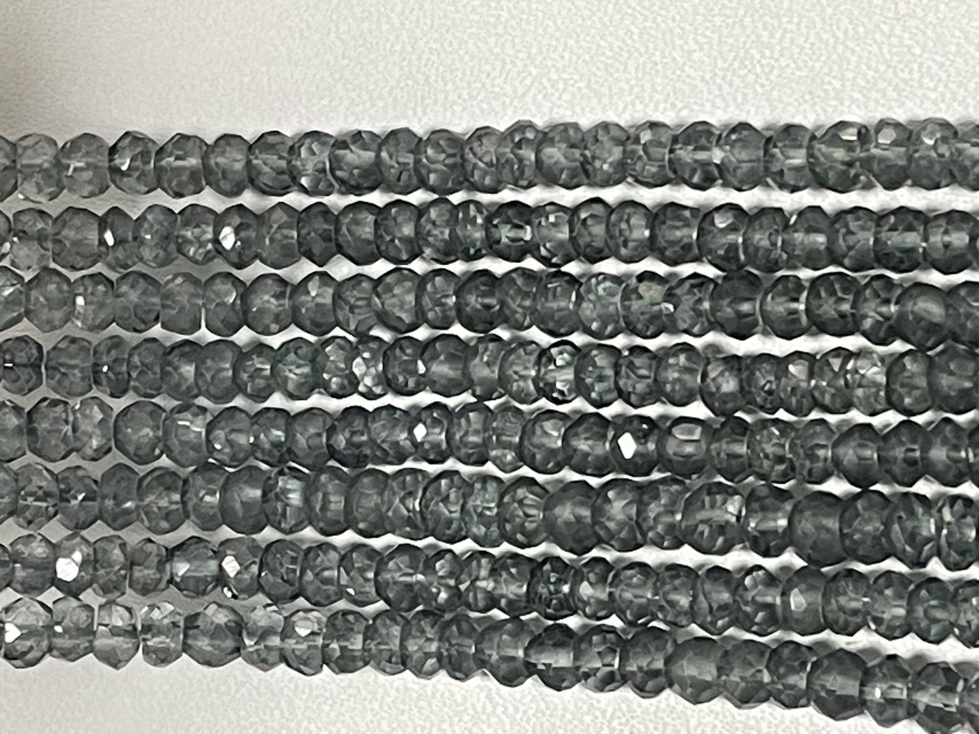 Green Mystic Quartz Rondelle Faceted