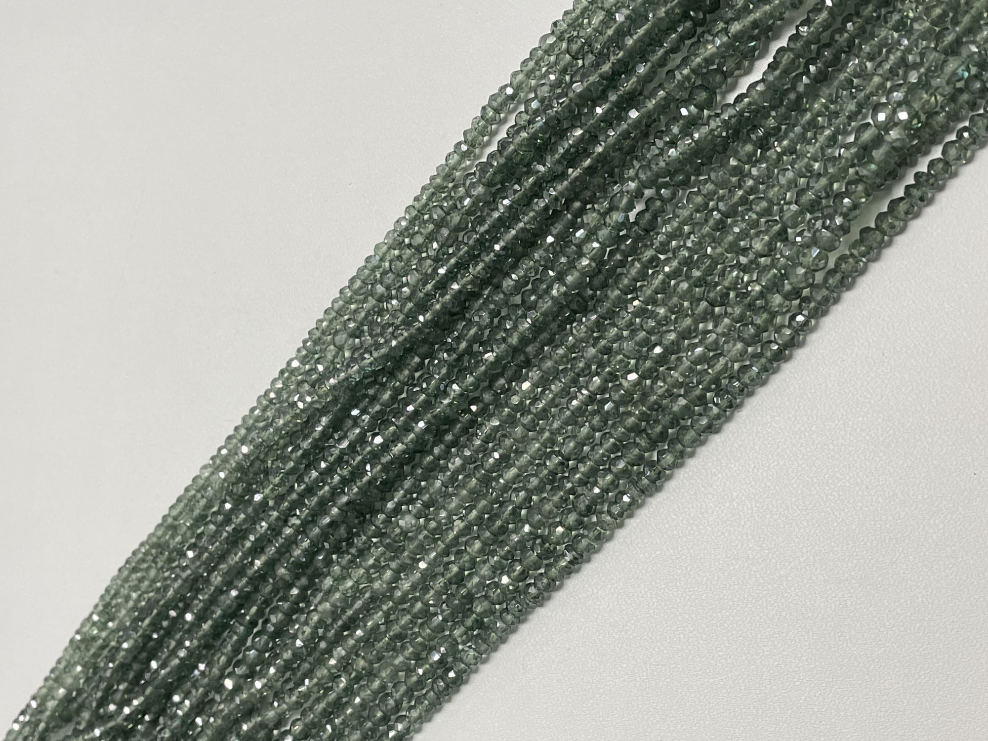 Green Mystic Quartz Rondelle Faceted