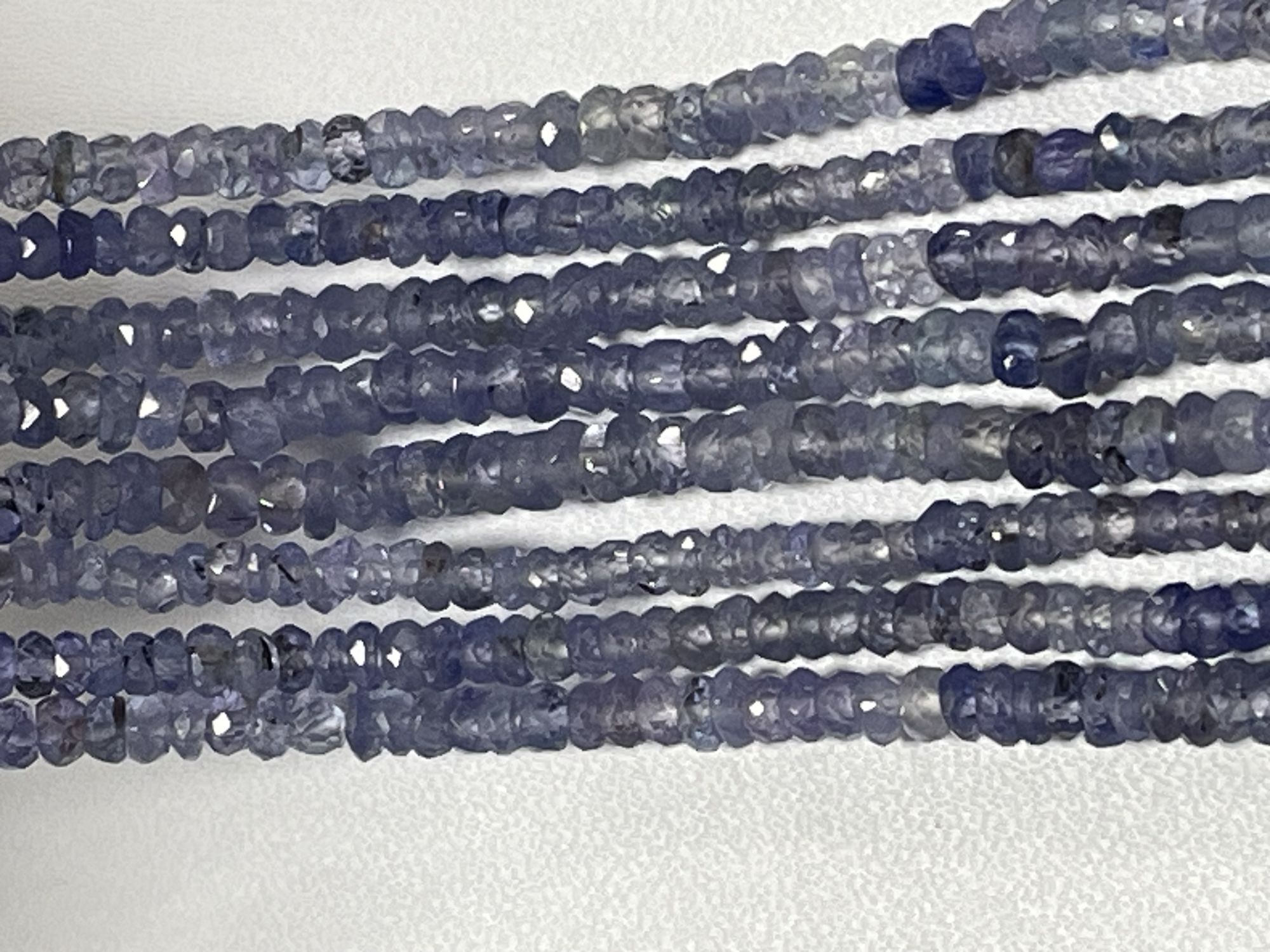 Shaded Tanzanite Rondelle Faceted