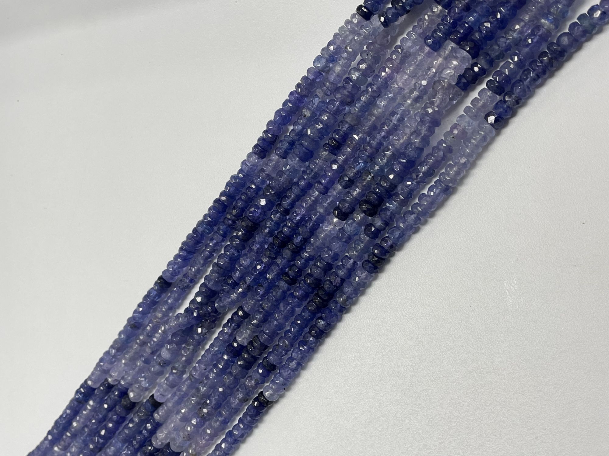 Shaded Tanzanite Rondelle Faceted