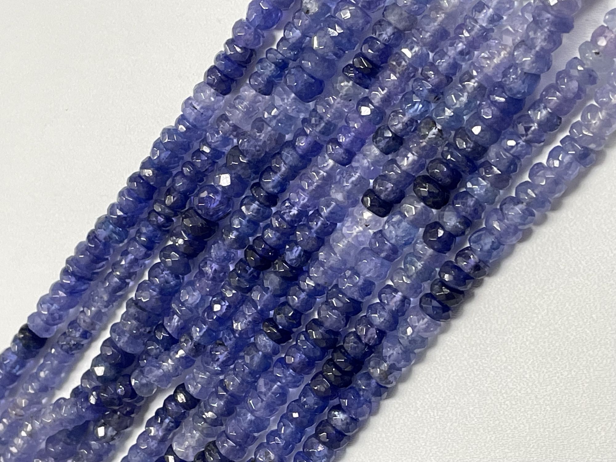 Shaded Tanzanite Rondelle Faceted