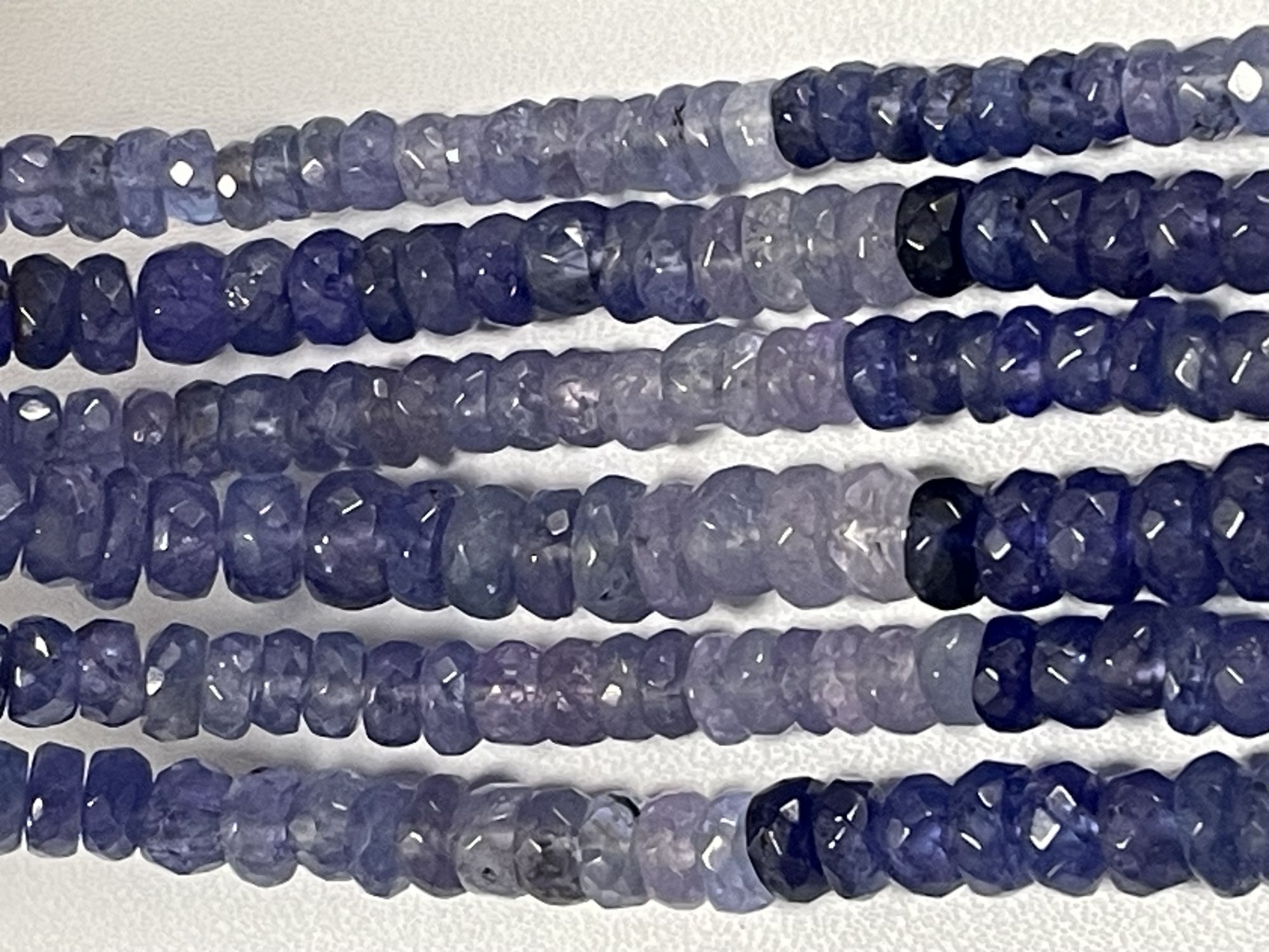 Shaded Tanzanite Rondelle Faceted