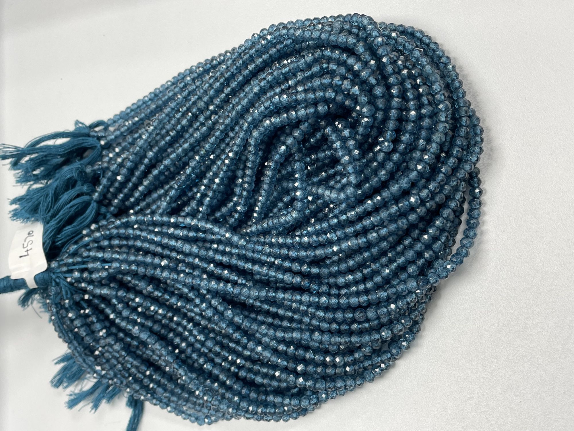 Coated London Blue Topaz Rondelle Faceted