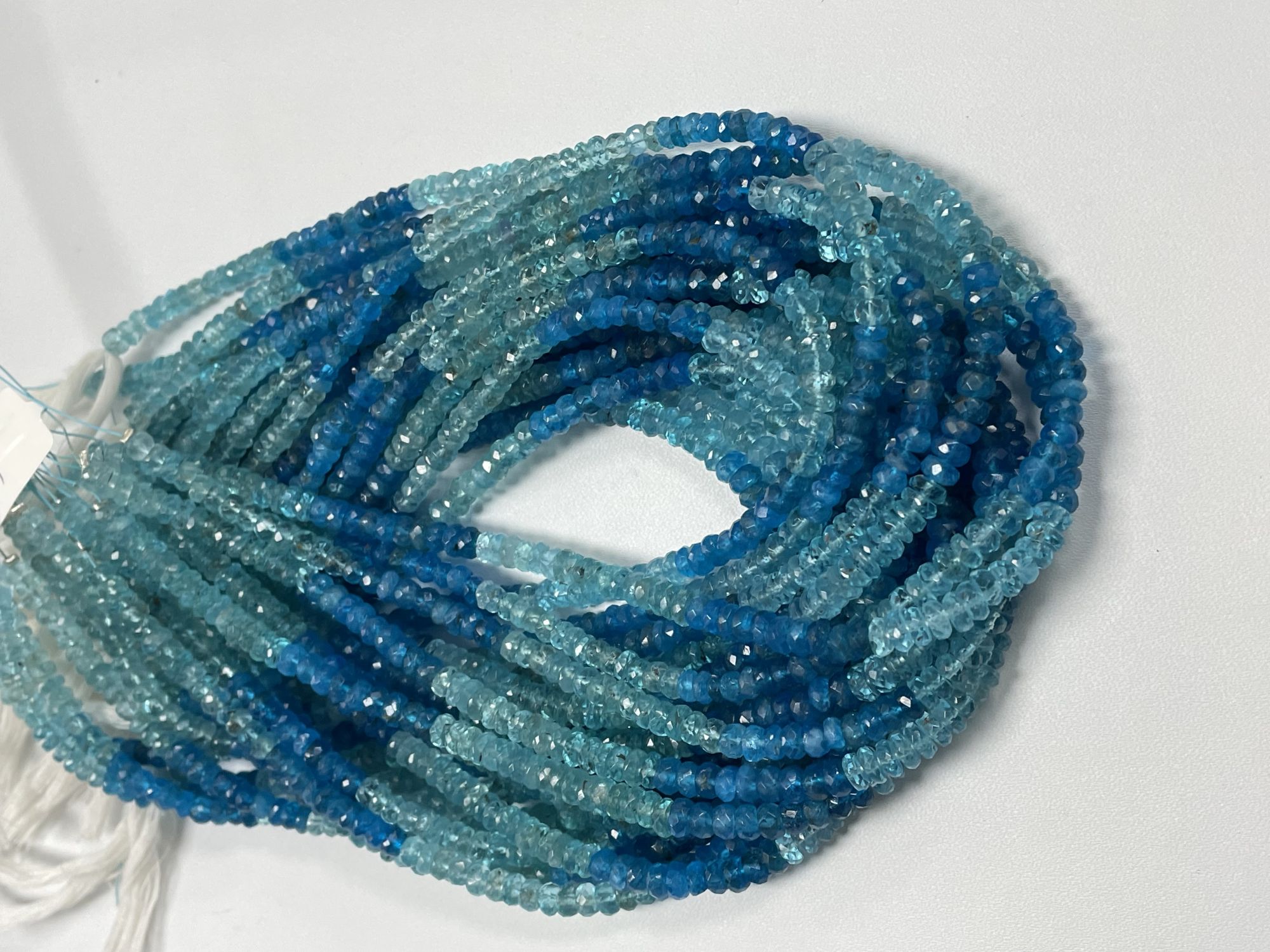 Shaded Apatite Rondelle Faceted