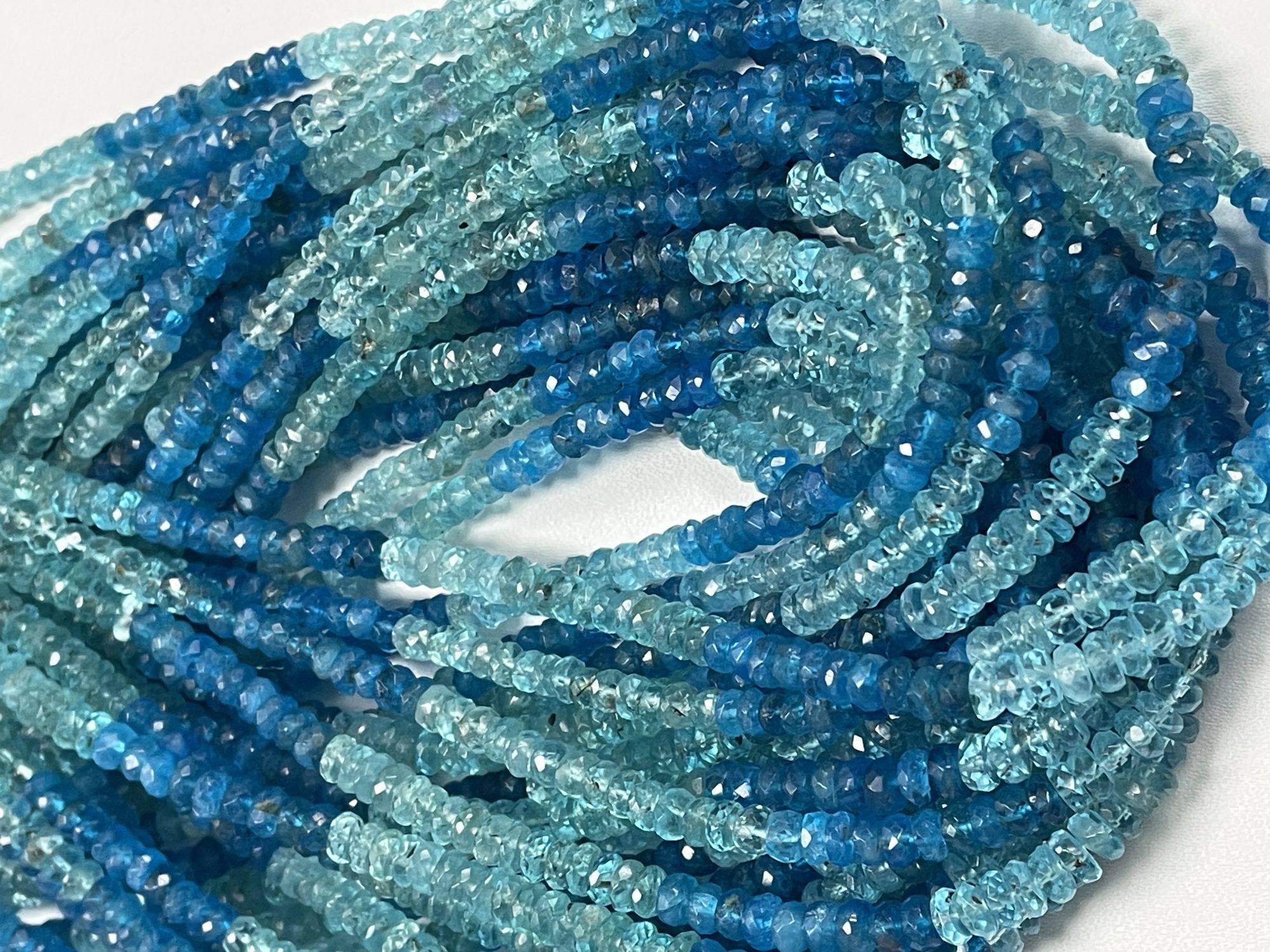 Shaded Apatite Rondelle Faceted