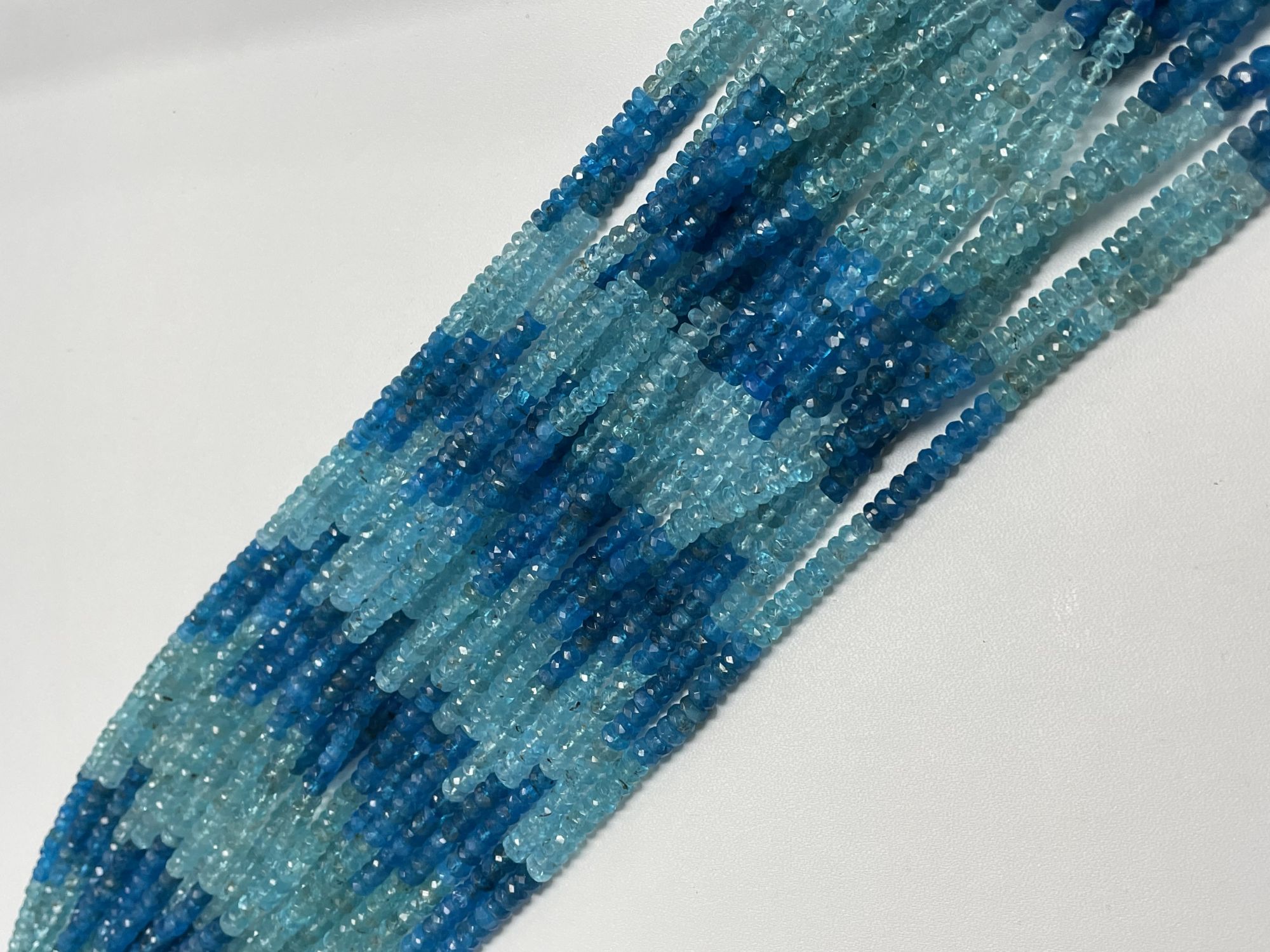 Shaded Apatite Rondelle Faceted