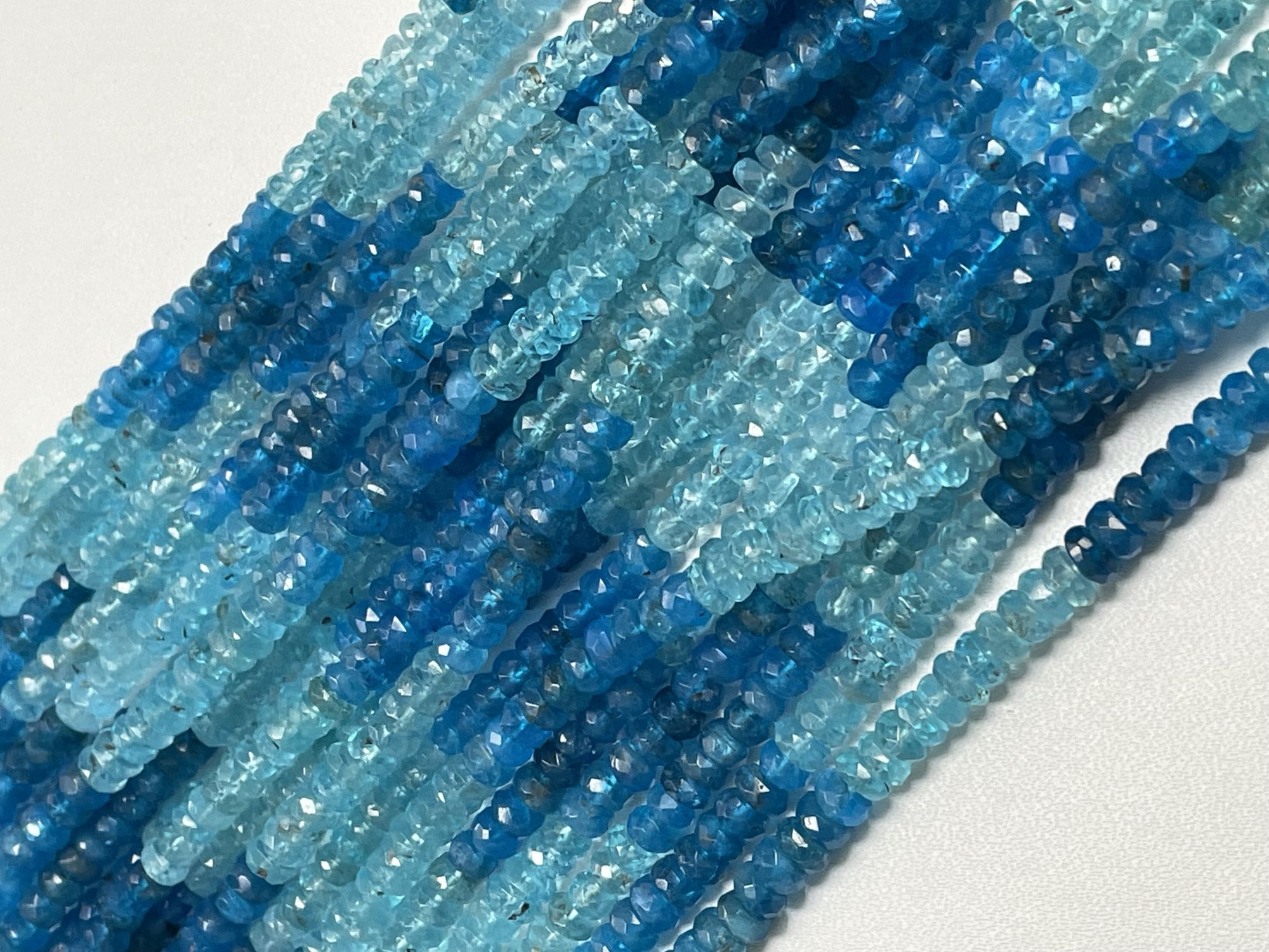 Shaded Apatite Rondelle Faceted