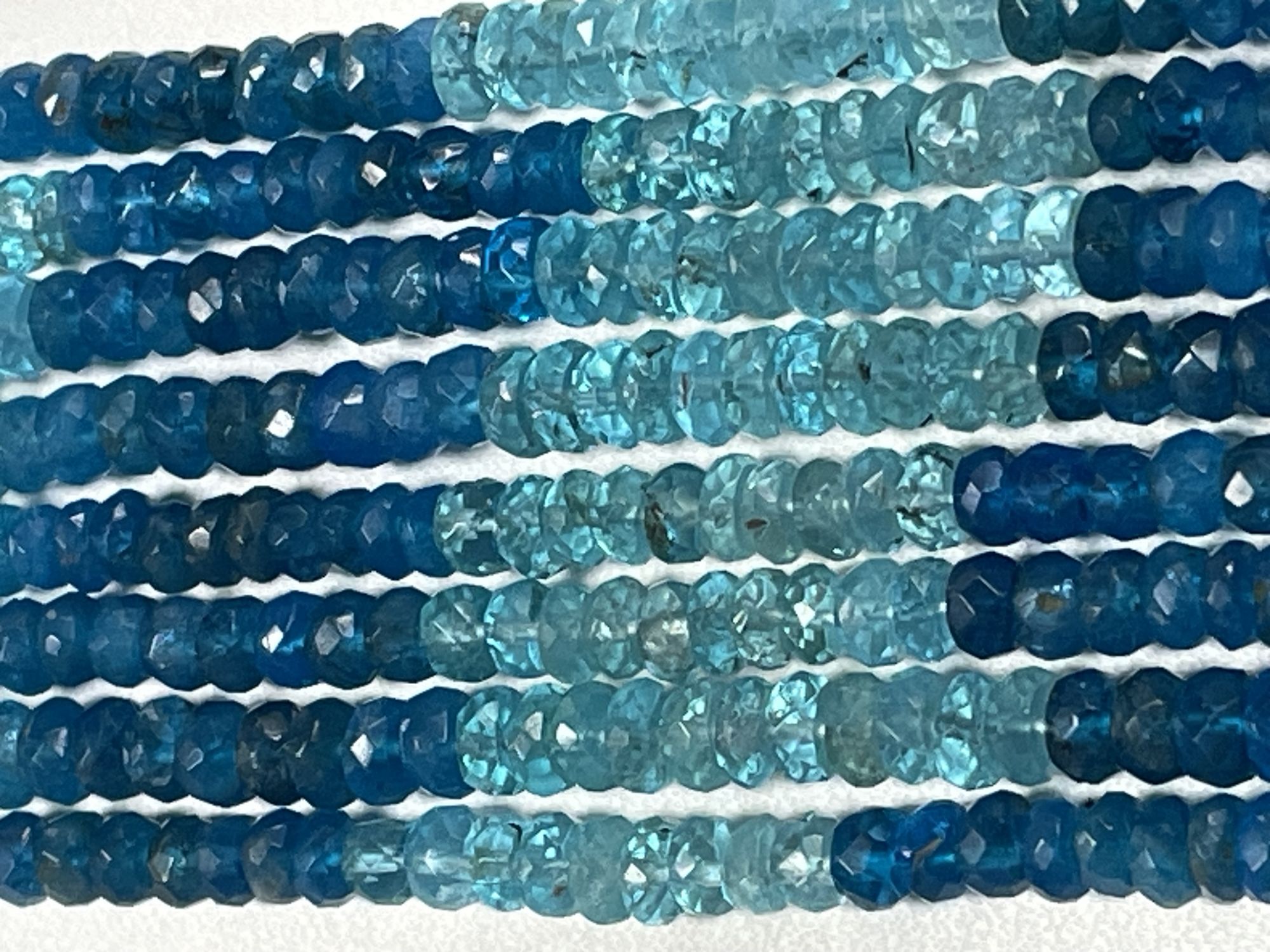 Shaded Apatite Rondelle Faceted