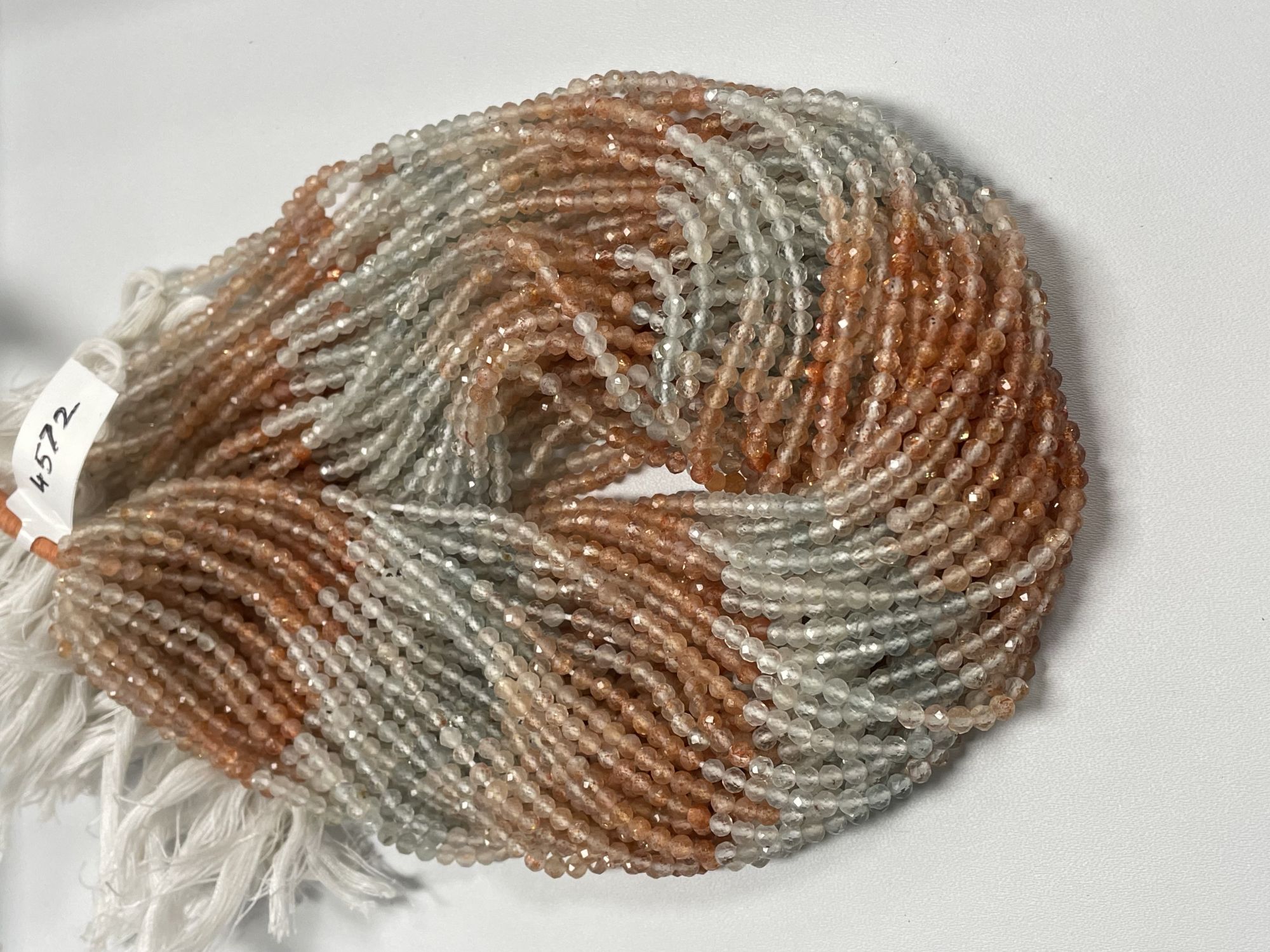 Shaded Sunstone Rondelle Faceted