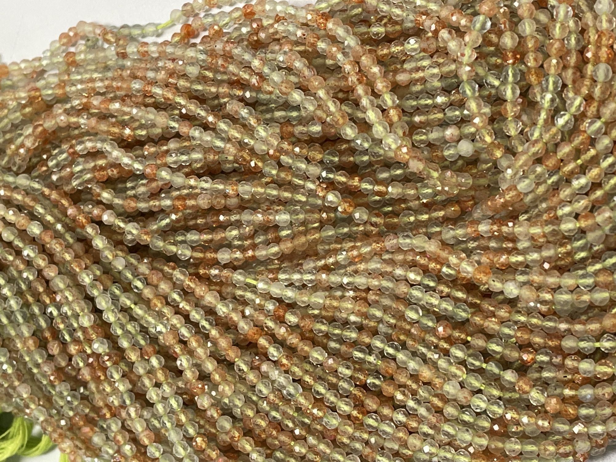 Multi Sunstone Rondelle Faceted