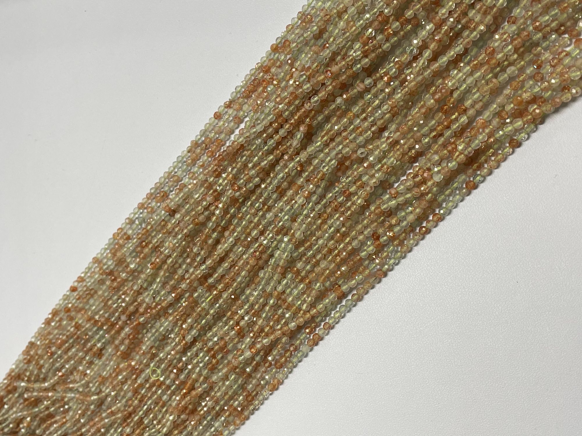 Multi Sunstone Rondelle Faceted