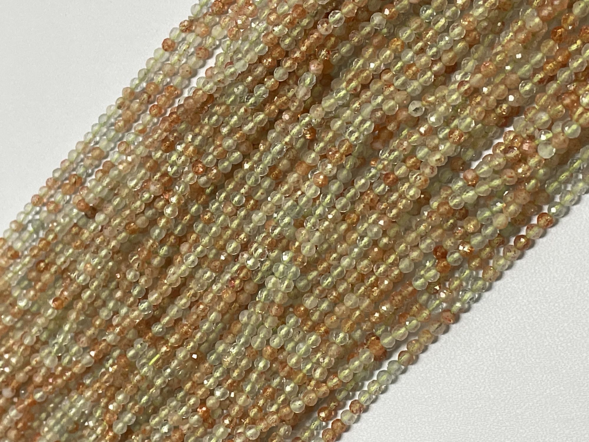 Multi Sunstone Rondelle Faceted