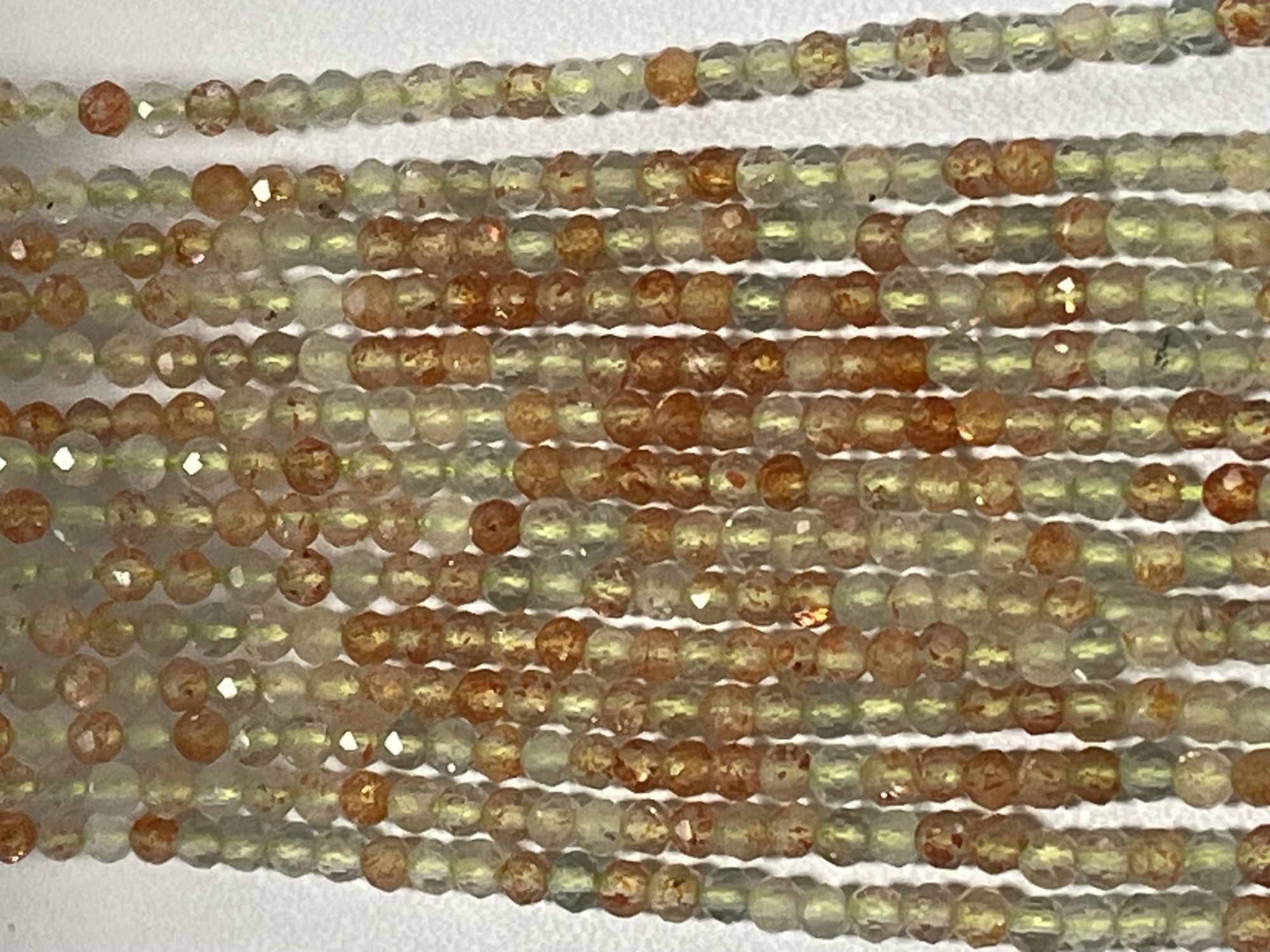 Multi Sunstone Rondelle Faceted