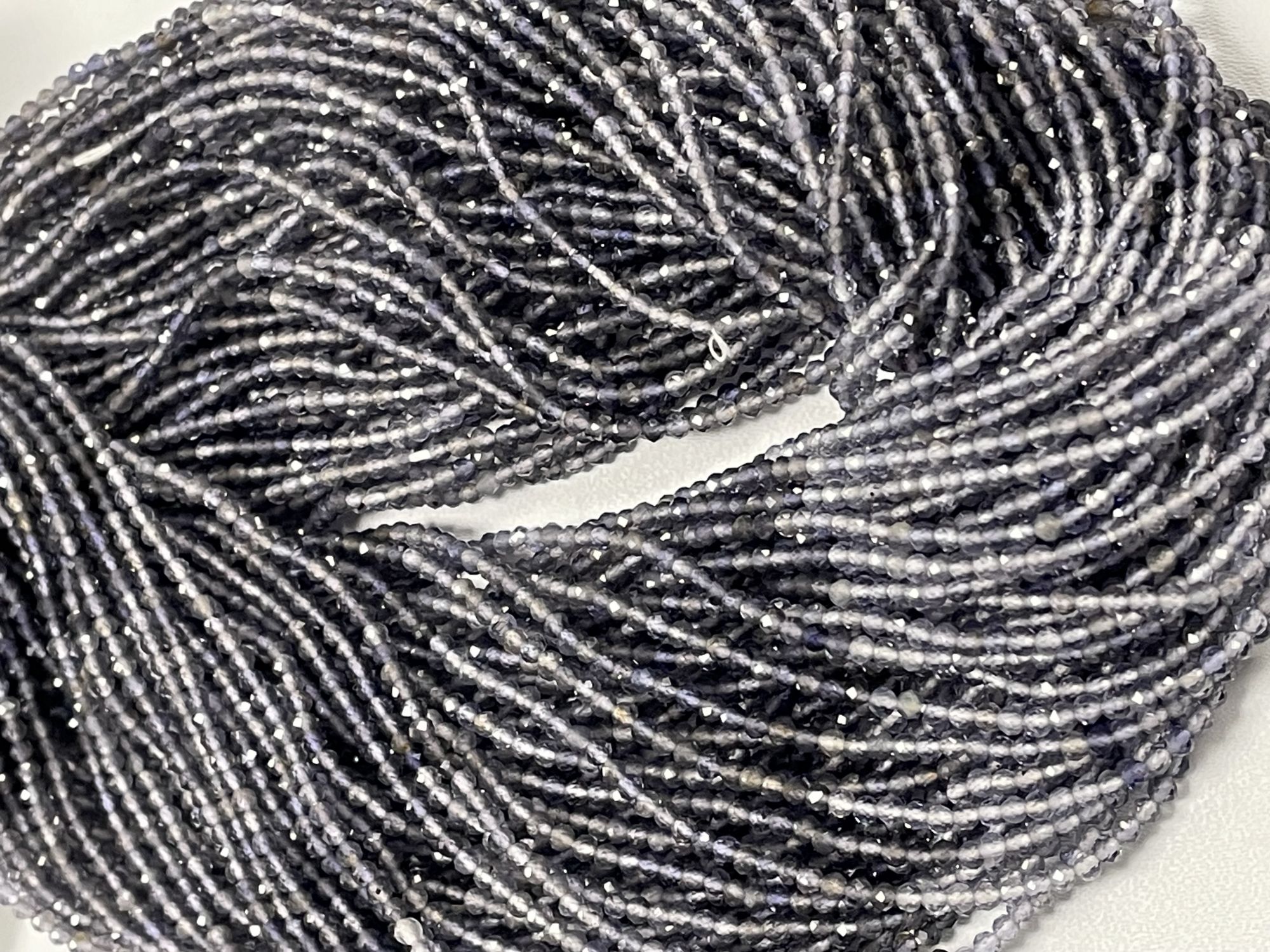 Shaded Iolite Rondelle Faceted