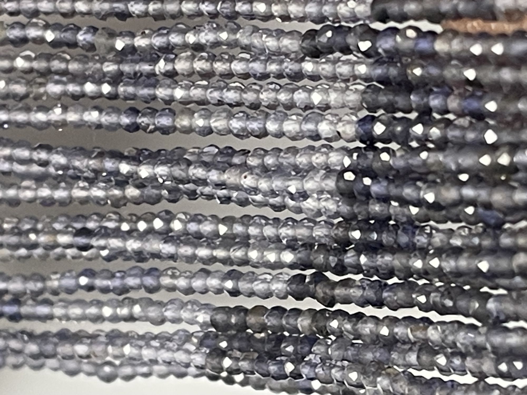 Shaded Iolite Rondelle Faceted