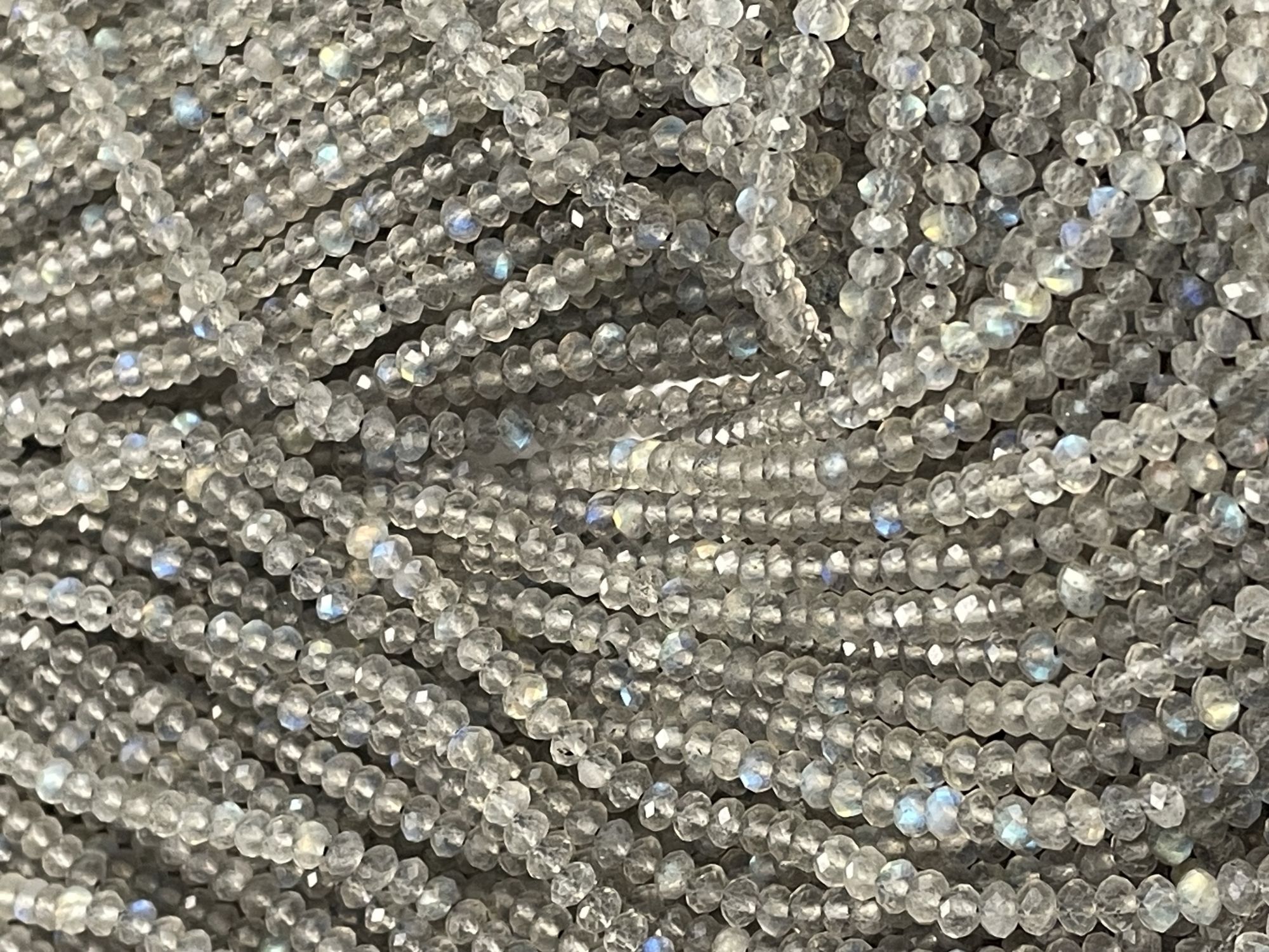 Labradorite Rondelle Faceted